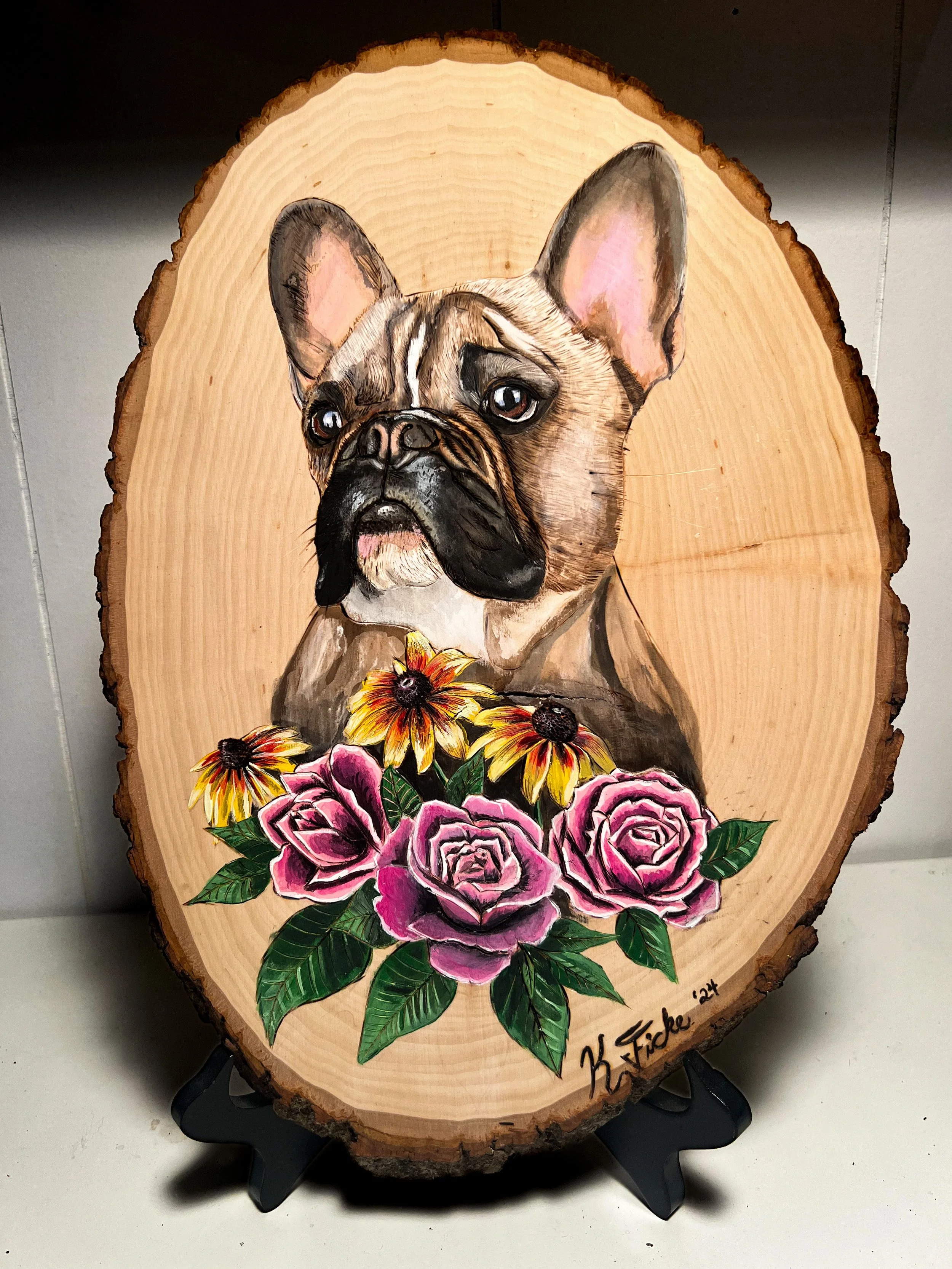 Wood Burned & Painted Portraits