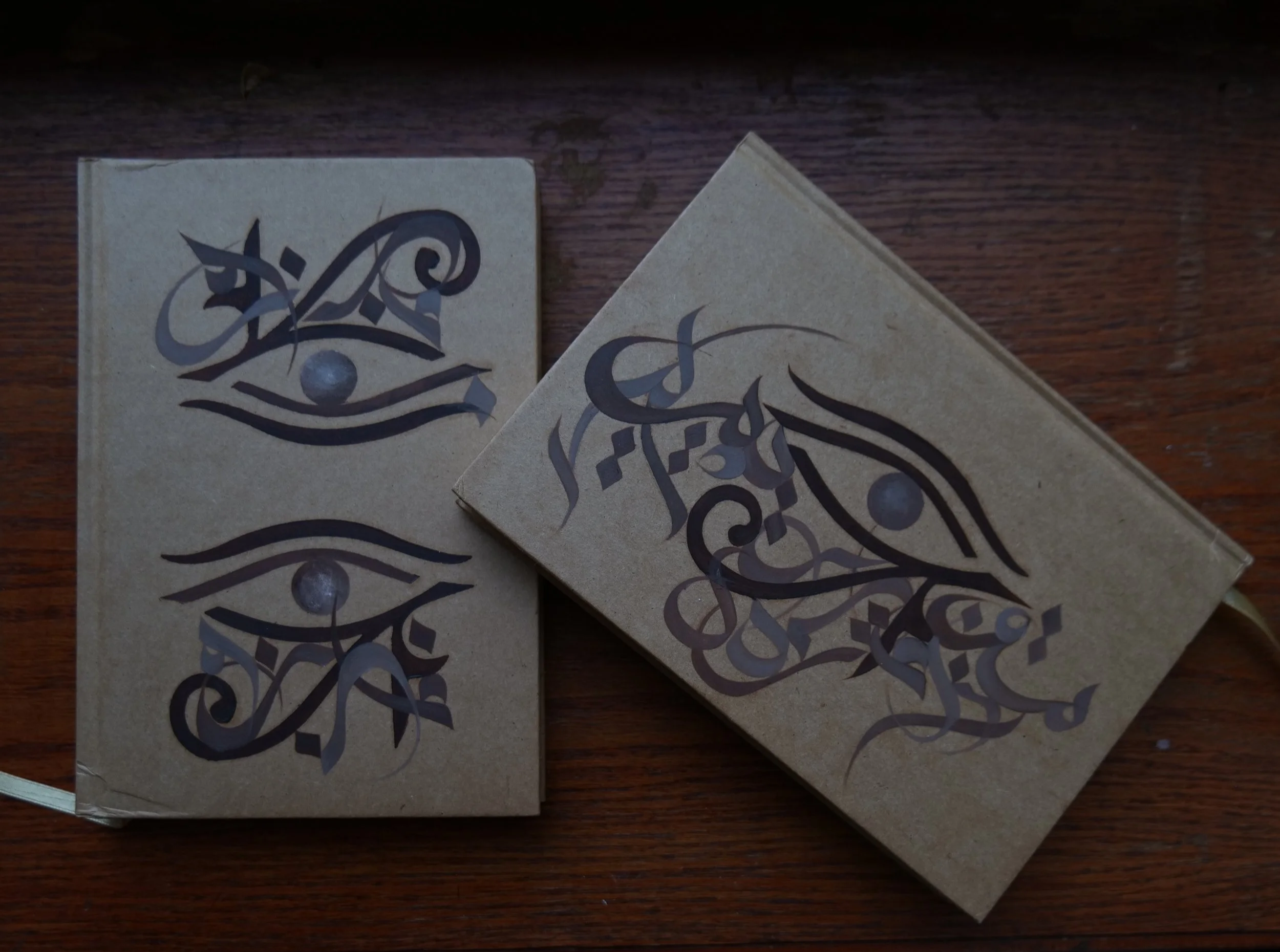 hand-painted notebooks