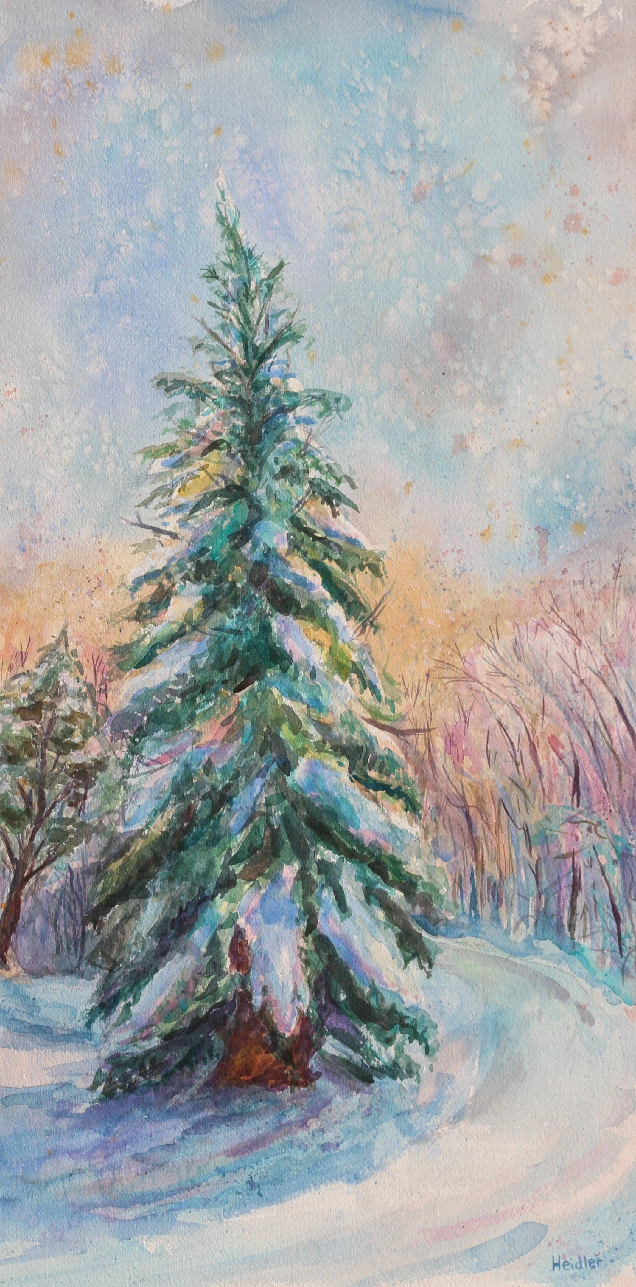 "Pining" Watercolor 12x24