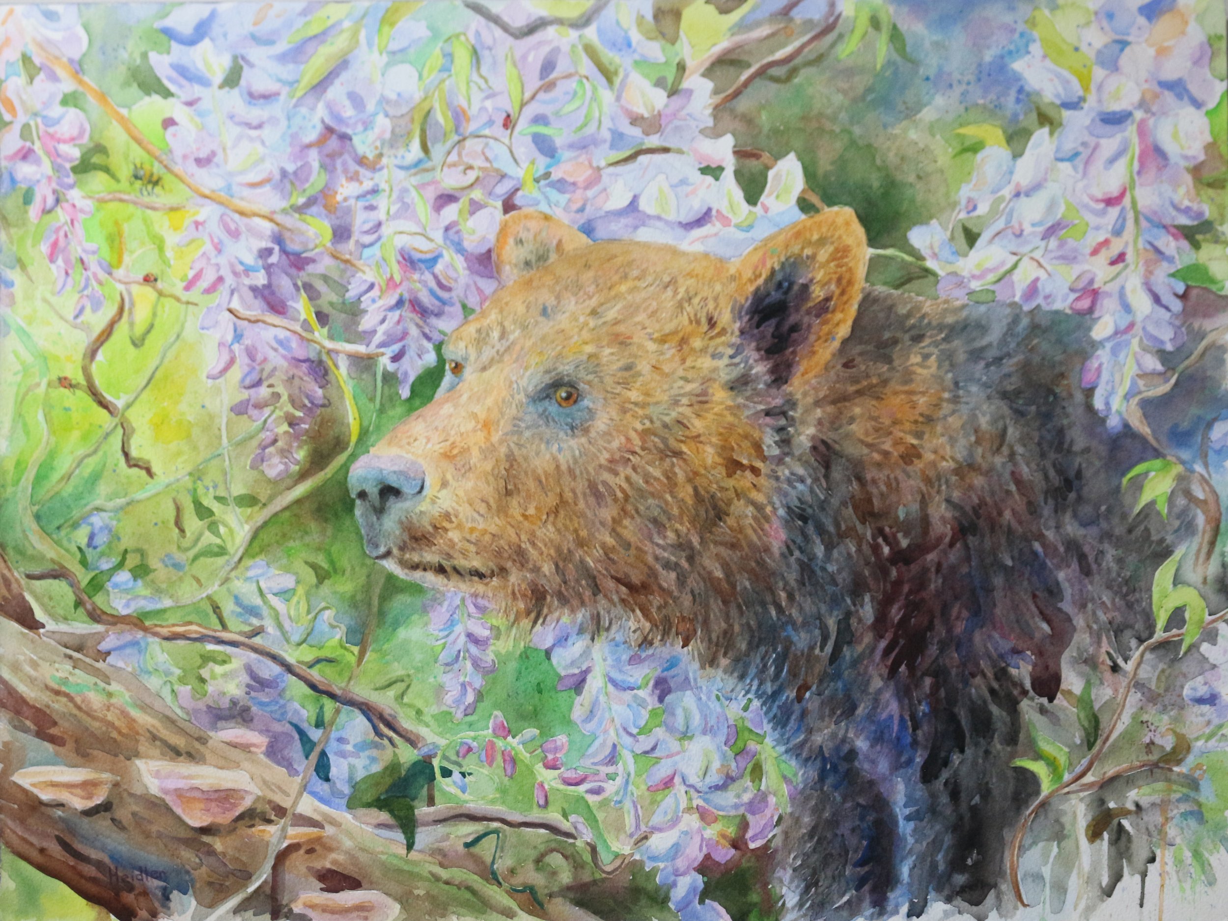 "Amethyst Forest" Watercolor 24x30