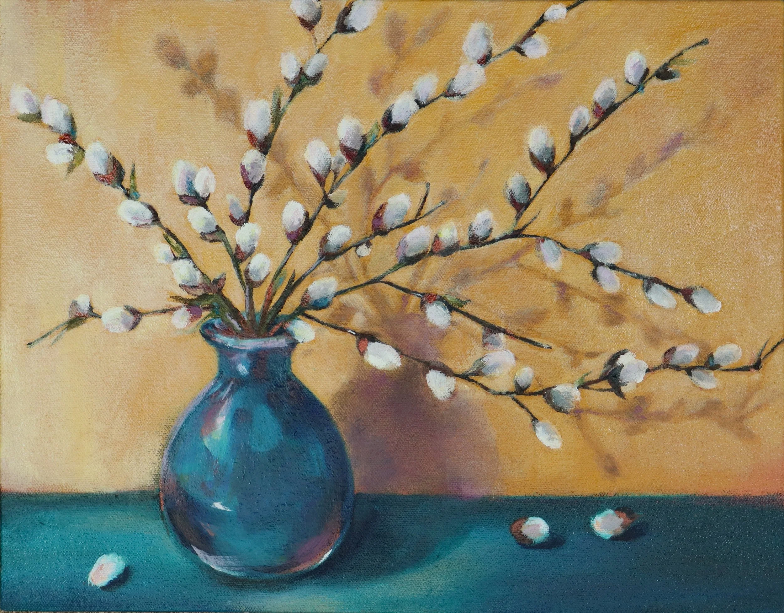 Pussy Willows: Study, oil on canvas 11x14