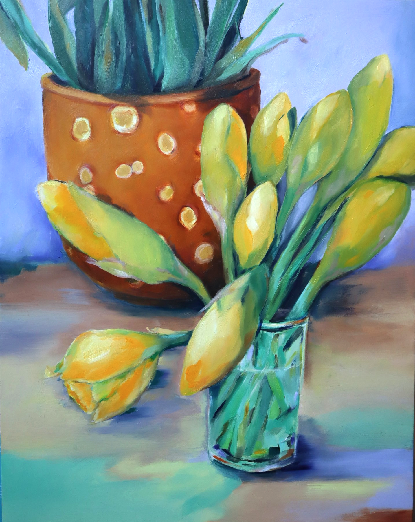 Daffodils for Lucille
oil on cradled panel
20x16