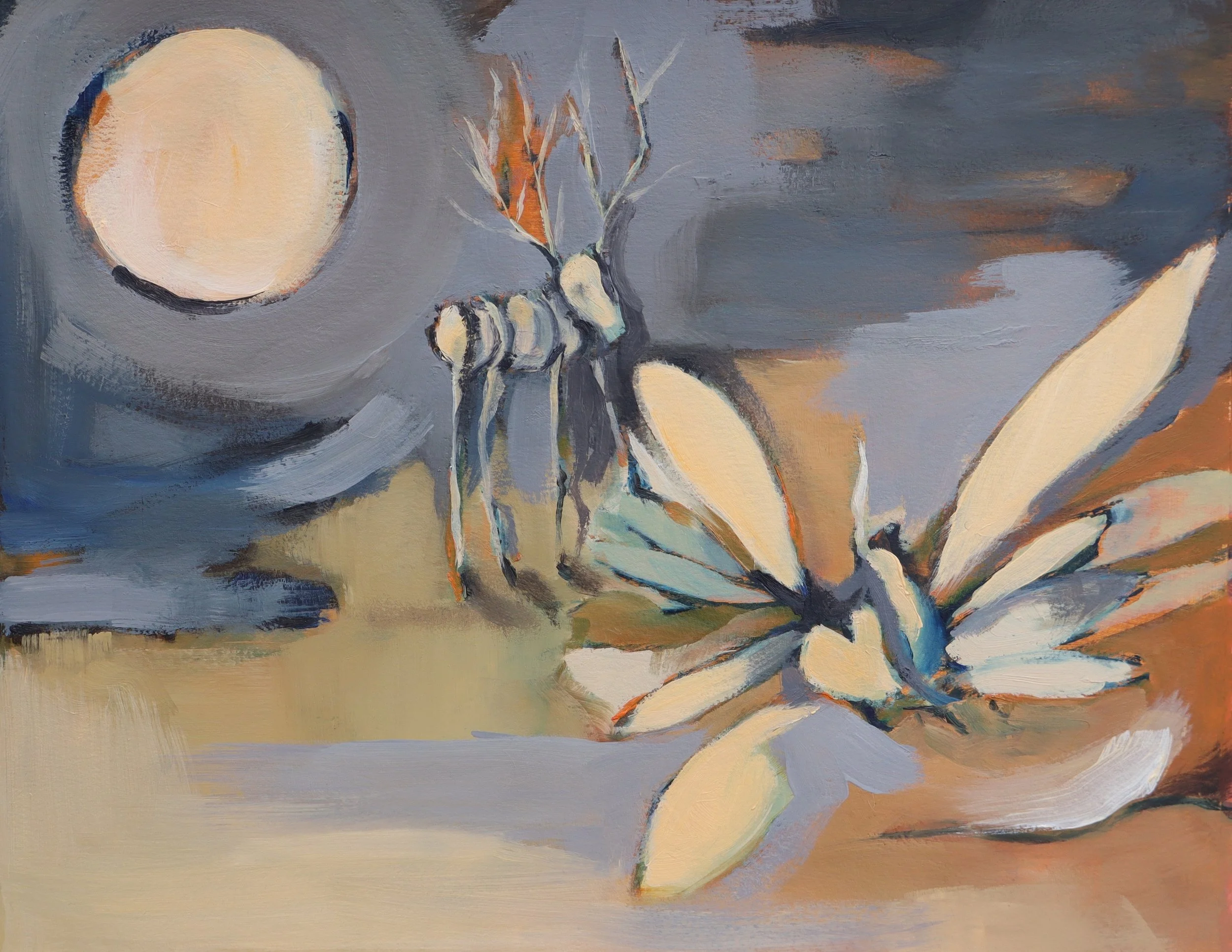 Crossing, oil on cradled panel,  11 x 14, 2025