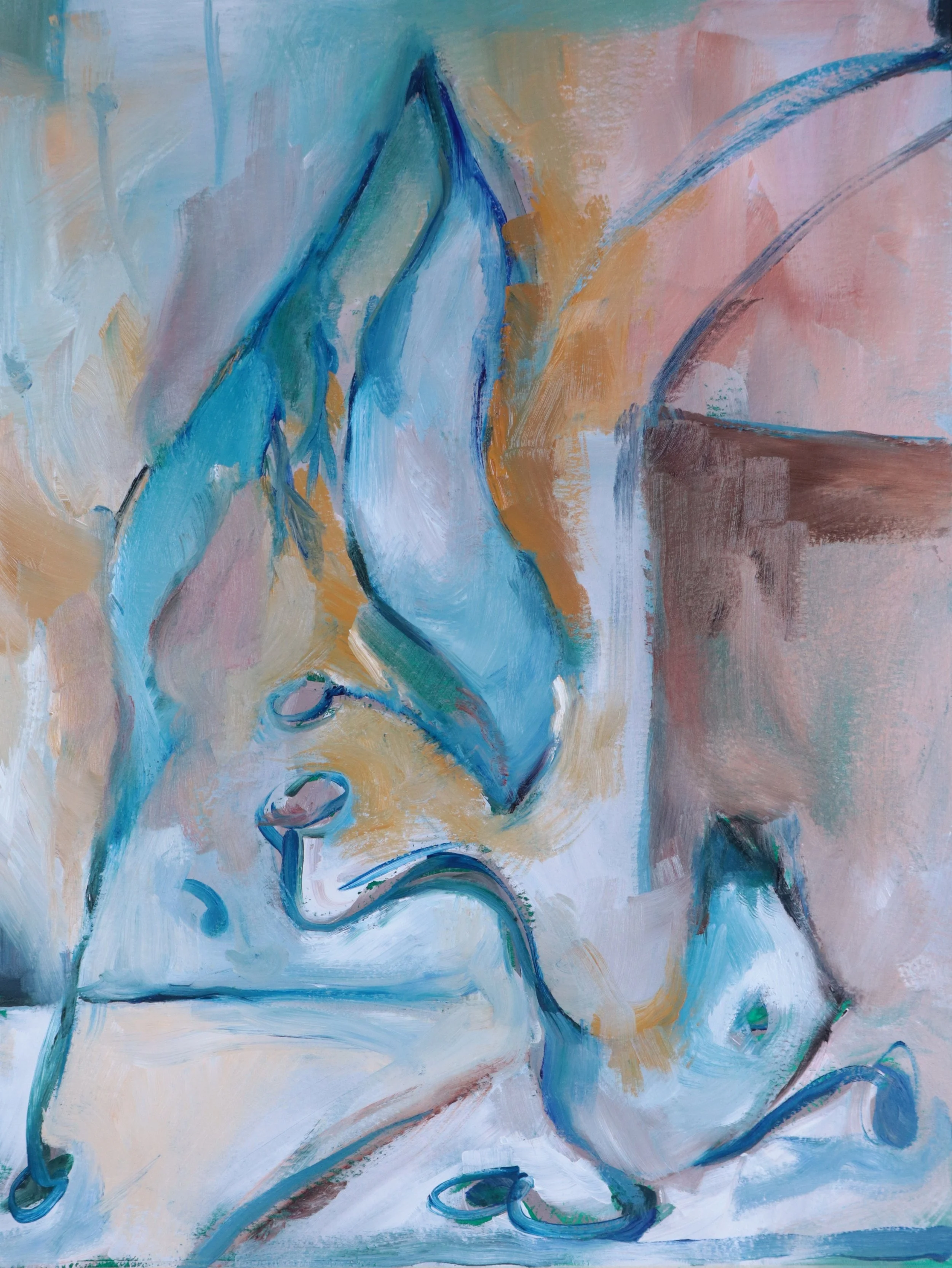 In Flight, oil on cradled panel, 14 x 11, 2025