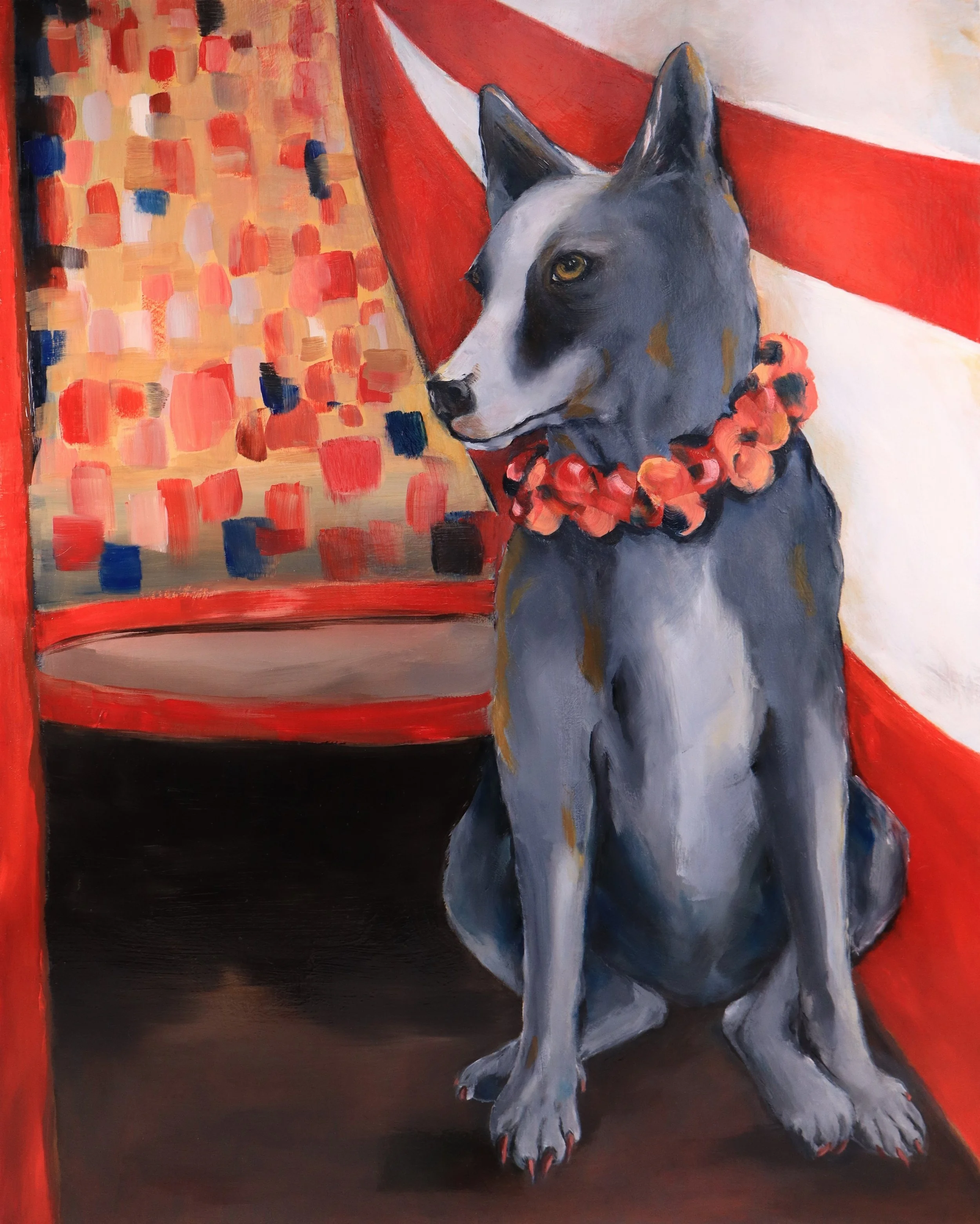 Just a One Ring Circus, oil on cradled panel, 20 x 16, 2025