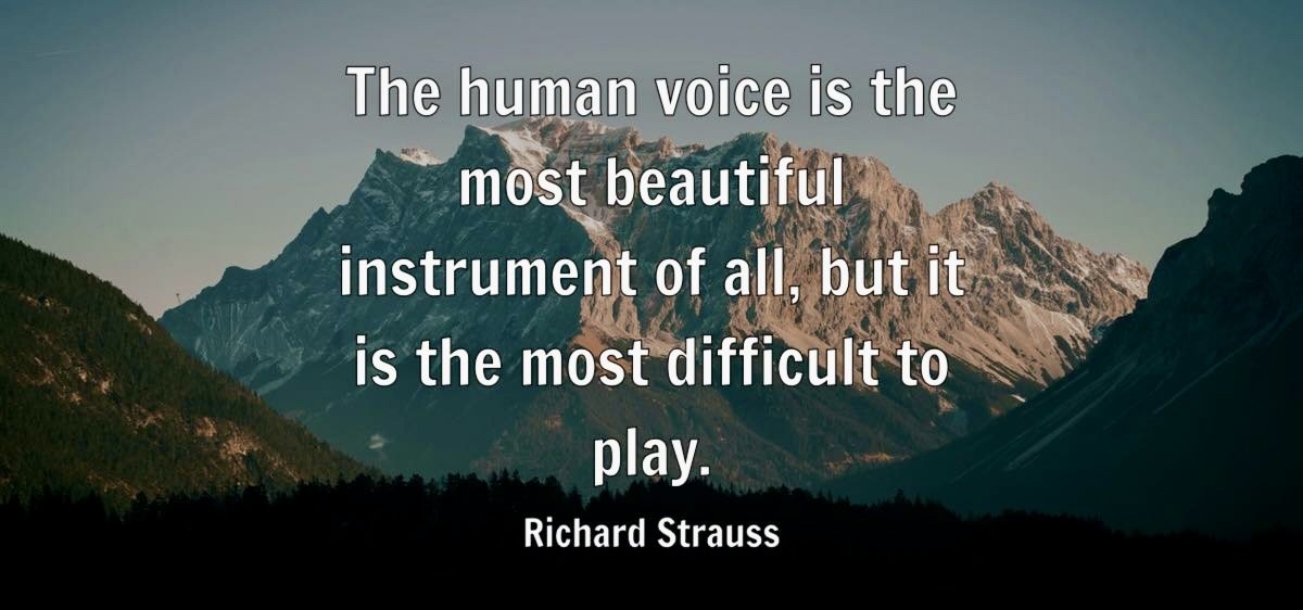 Voice quote from Richard Strauss