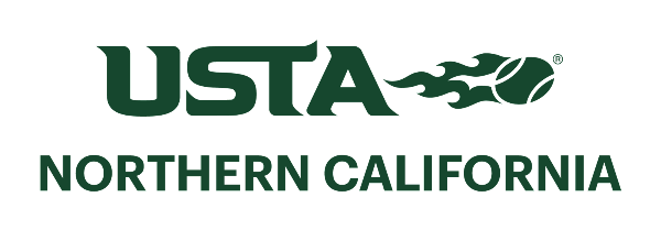 USTA Northern California logo with text and a stylized tennis ball and flames.
