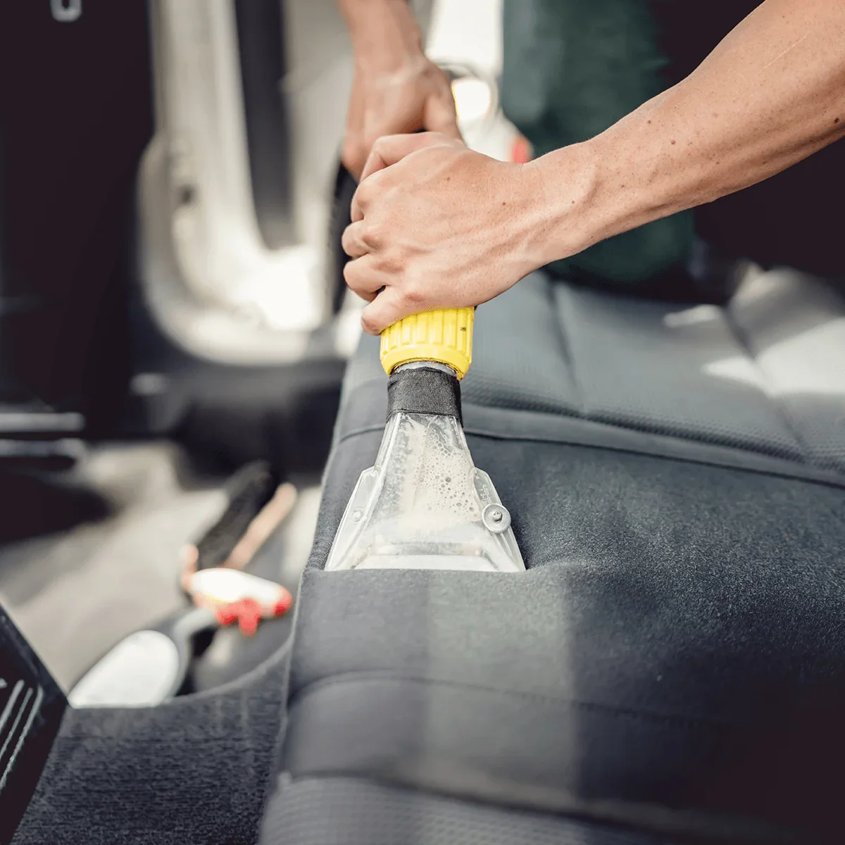 Stain and odor removal service that eliminates tough stains and unwanted smells from your vehicle’s interior, restoring a clean, fresh, and like-new condition.