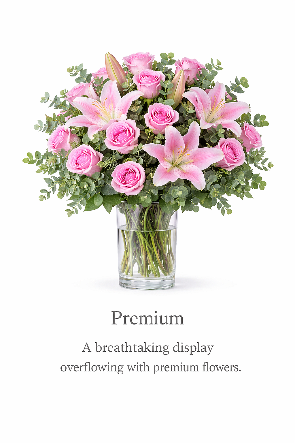 blushing+celebration+arrangement+rose+Lily