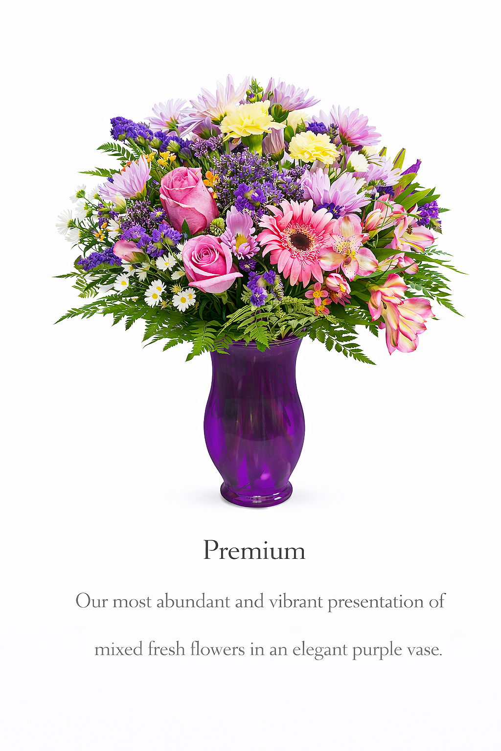 valteos flowers and gifts+arrangement+Pink & Purple Garden Delight Bouquet