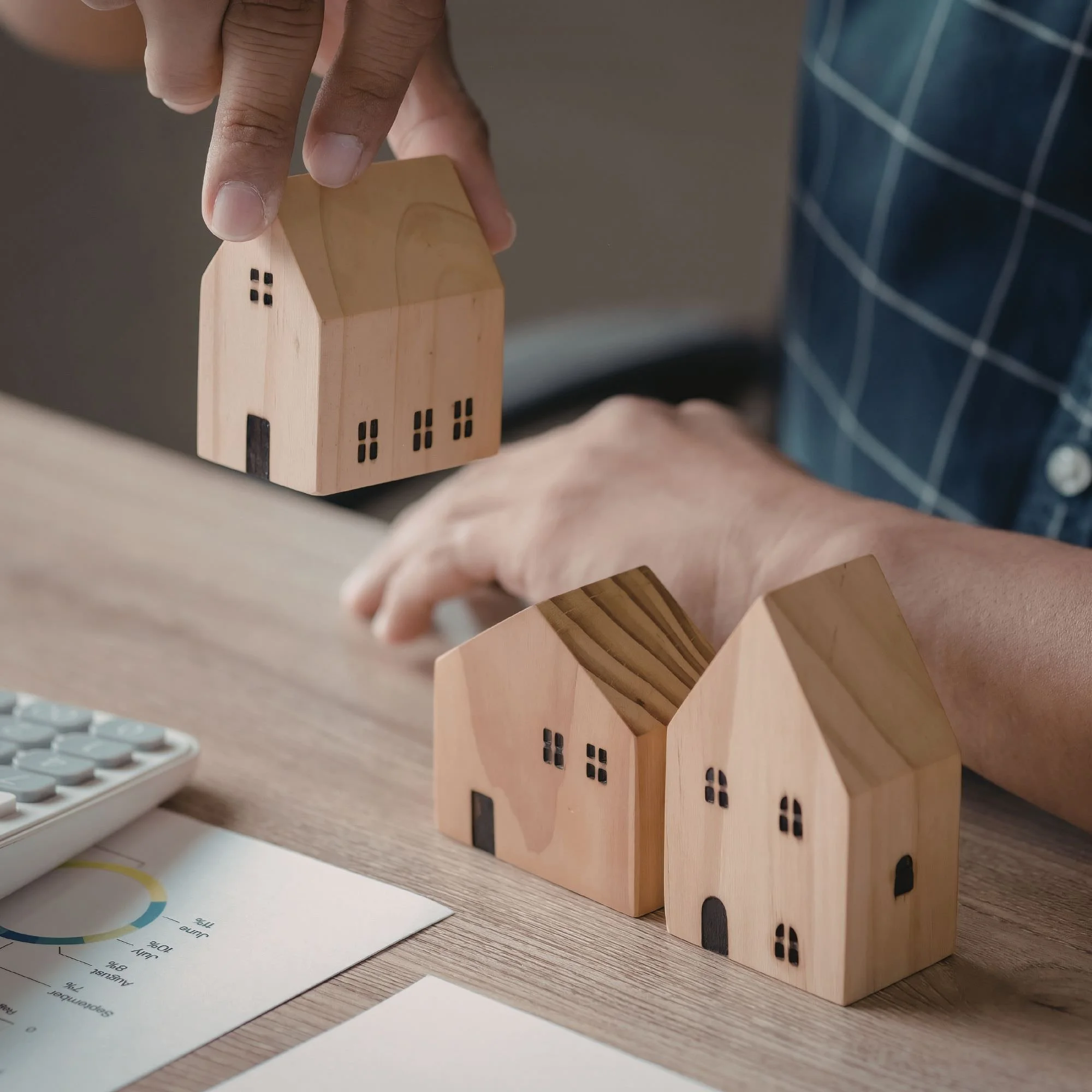 Hands holding a wooden blockhouse - Estate & Inheritance Planning