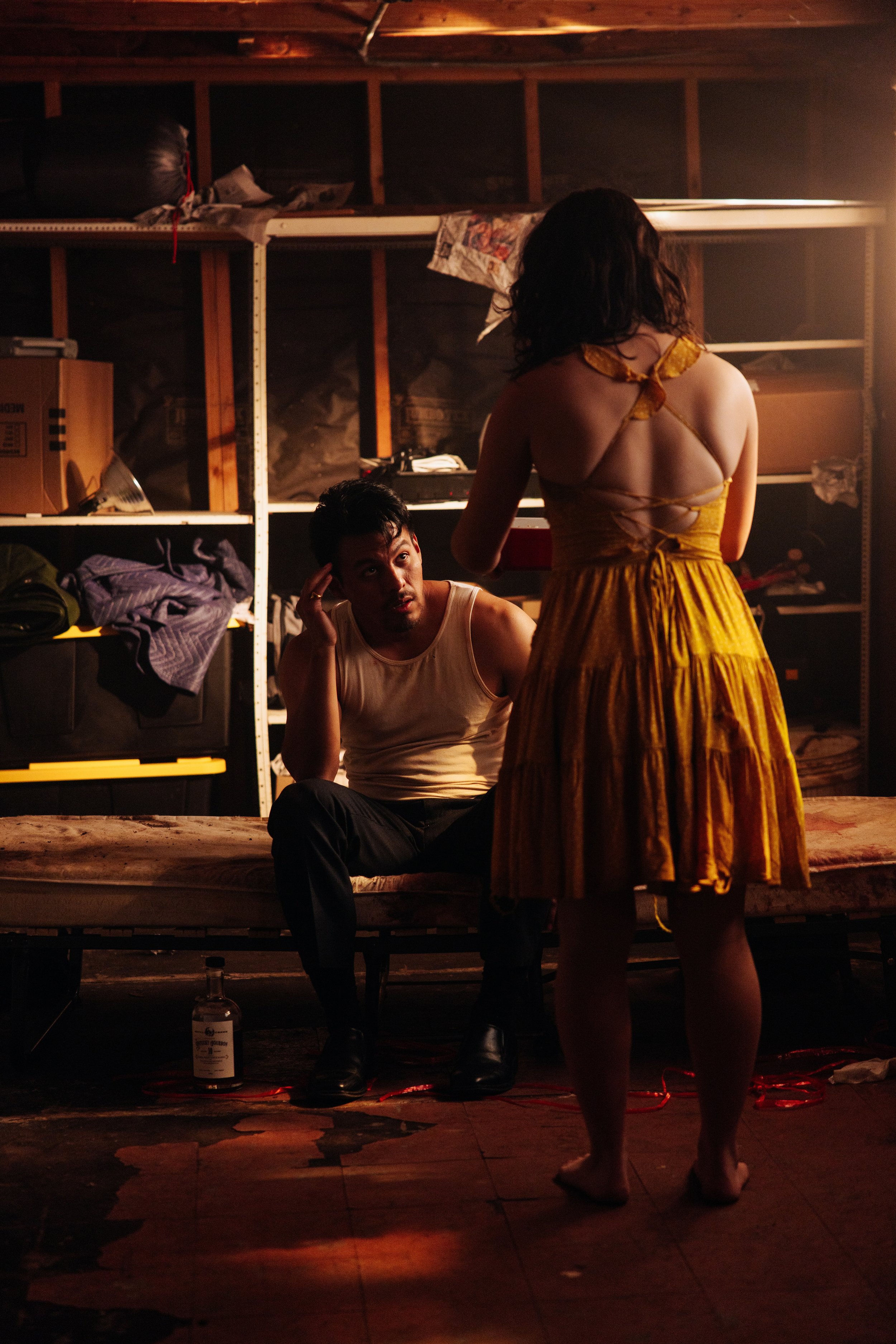 Actor Ariel Garcia acting on the set of Kentucky Bourbon 2026.