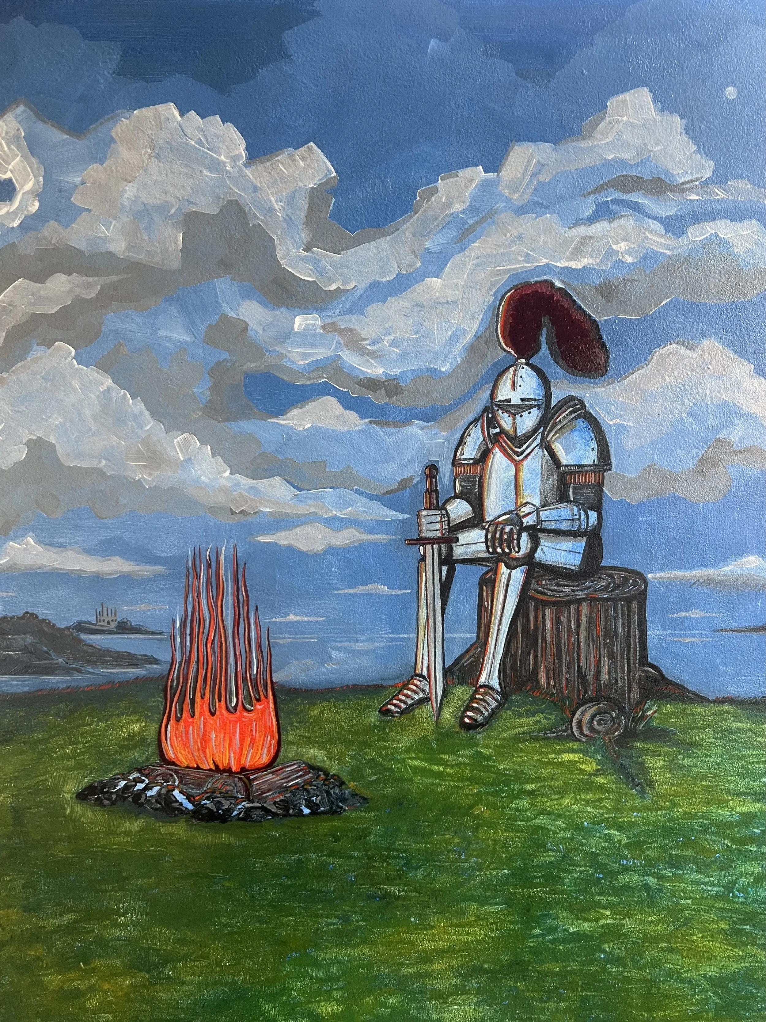 "CHILL KNIGHT" ORIGINAL PAINTING