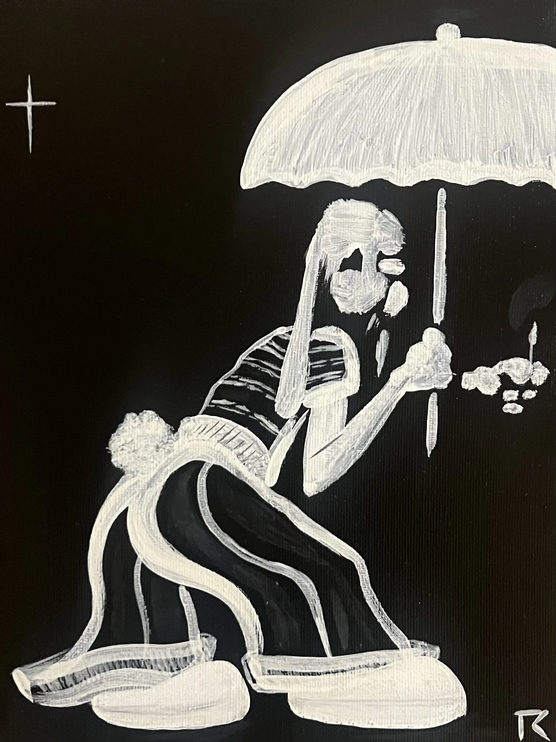 "GOT A LIGHT" ORIGINAL PAINTING