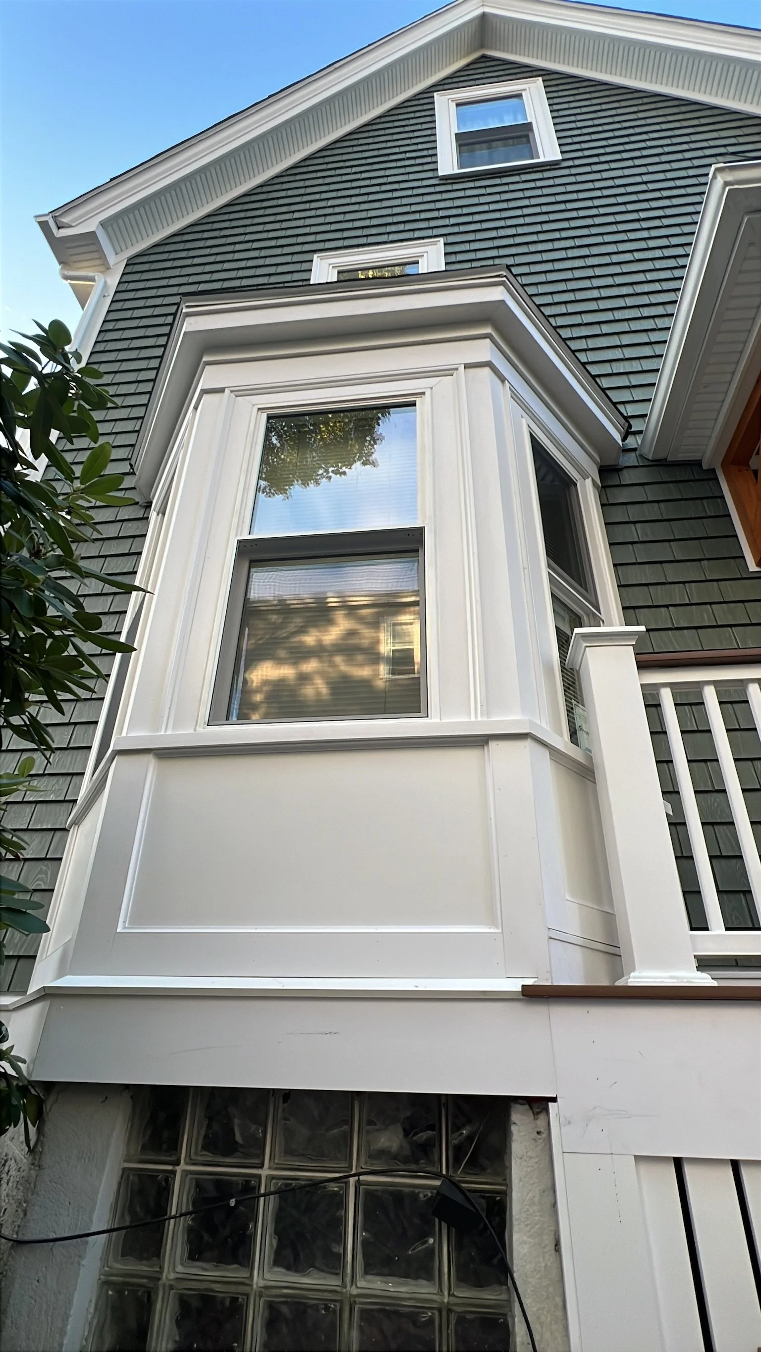 Exterior window trim and new siding