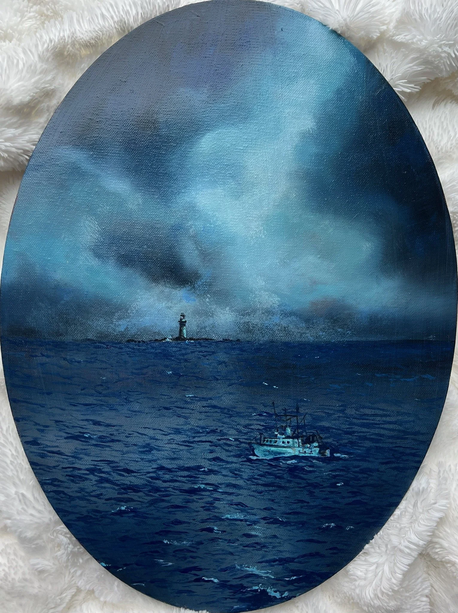 Coming in from the Storm, 12x16 Acrylic on Canvas