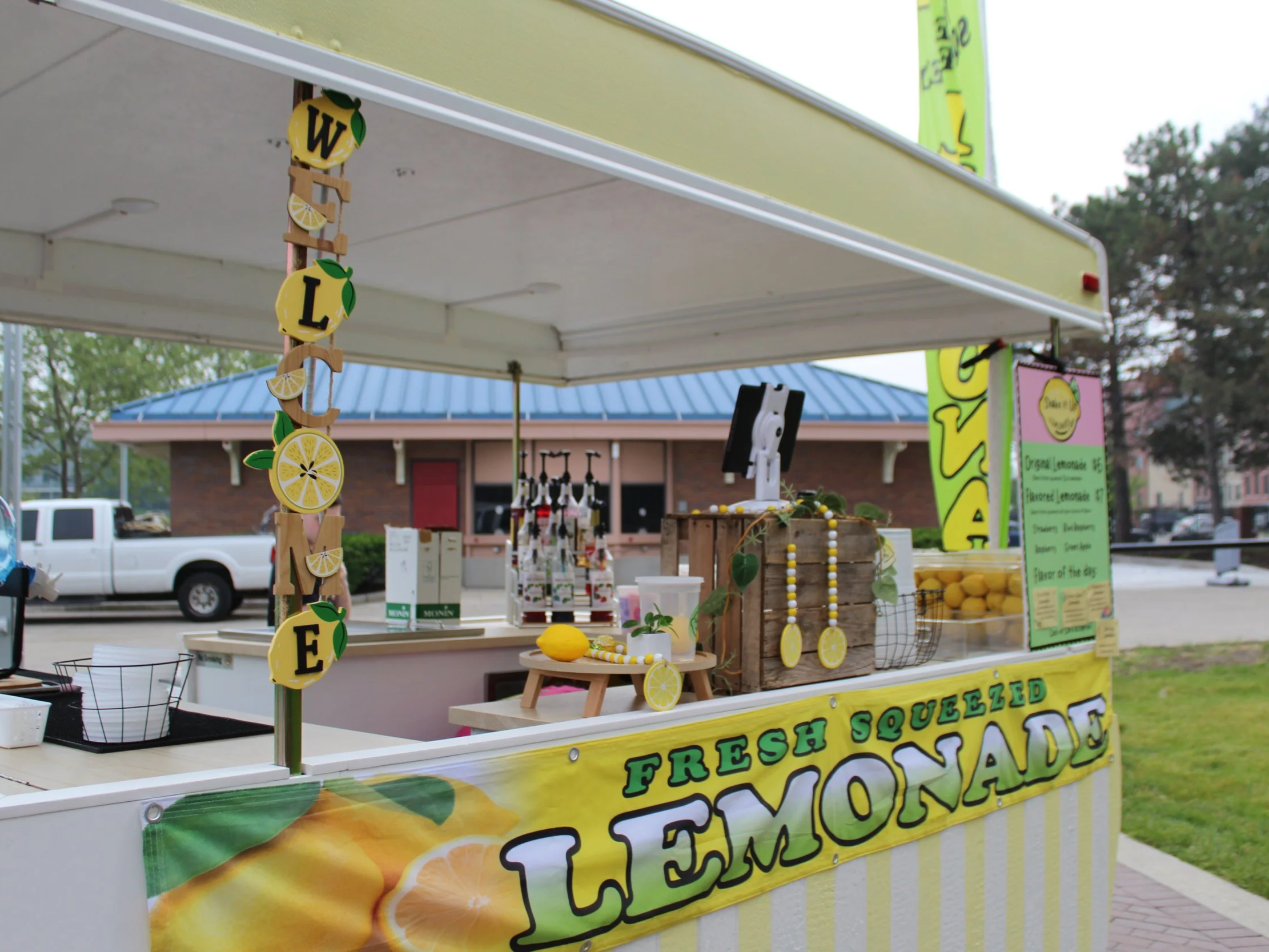 Shake It Up mobile lemonade trailer serving customers at a Party in the Park held at Promenade Park in Downtown Toledo Ohio