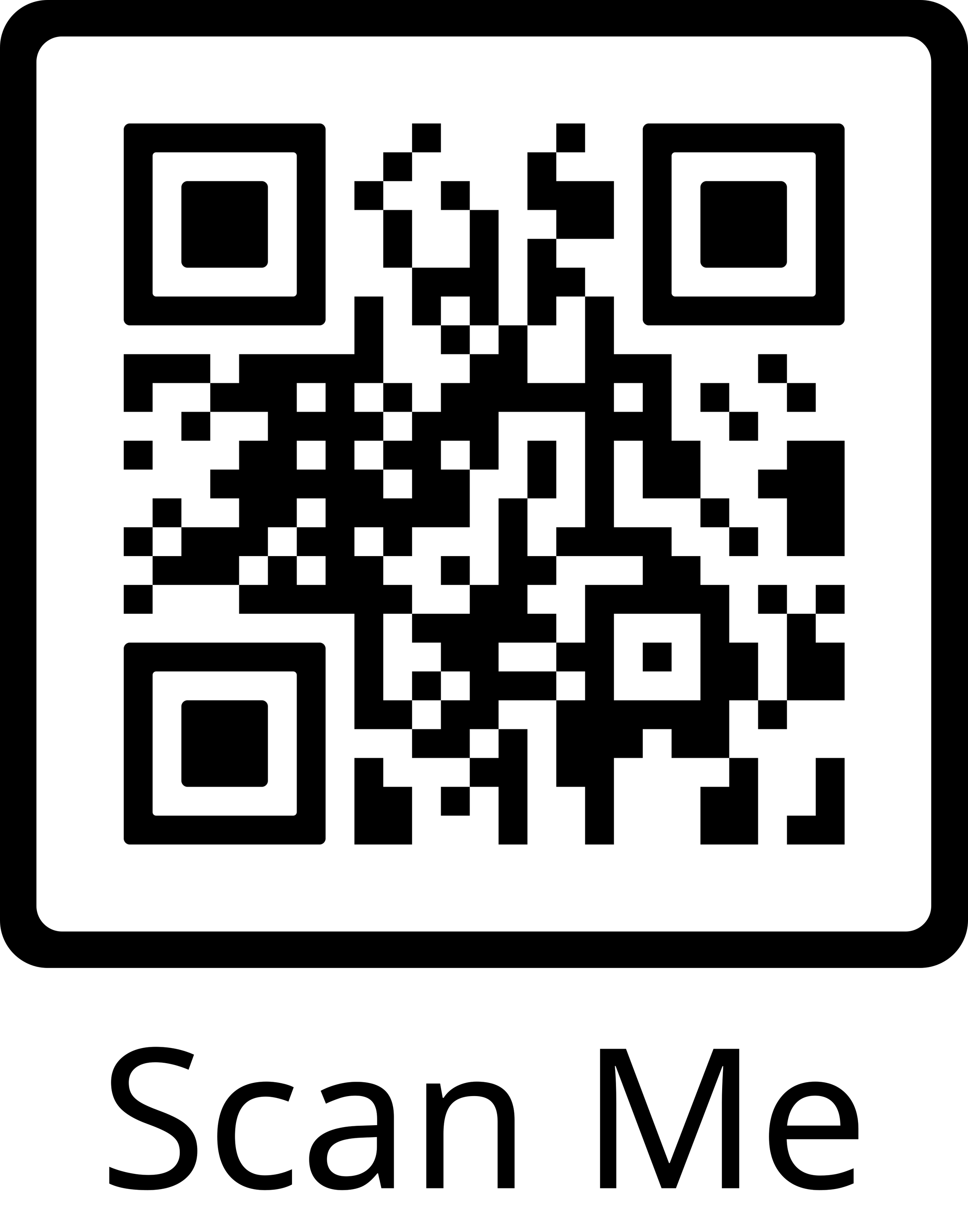 QR code on a black background.