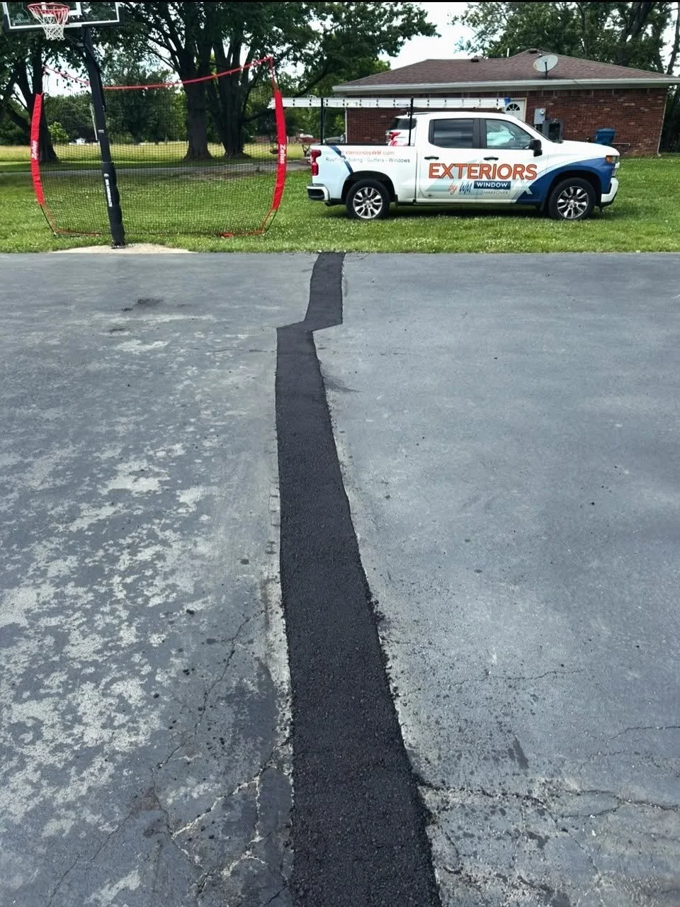 Asphalt repair completed by Blacktop Boss in Danville Indiana. 
