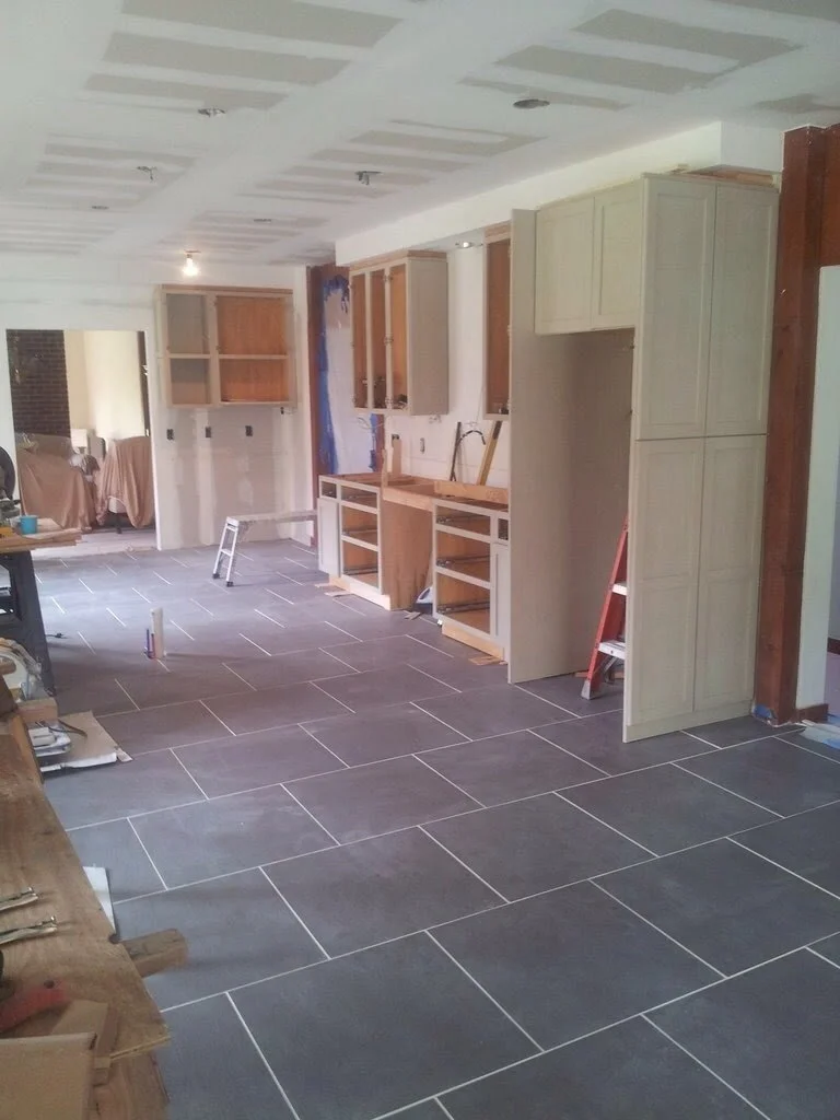 high end cabinetry installation begins
