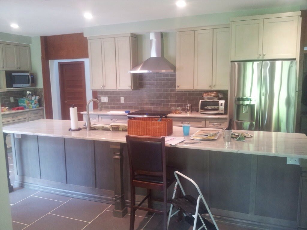 new 11' island installed and backsplash complete