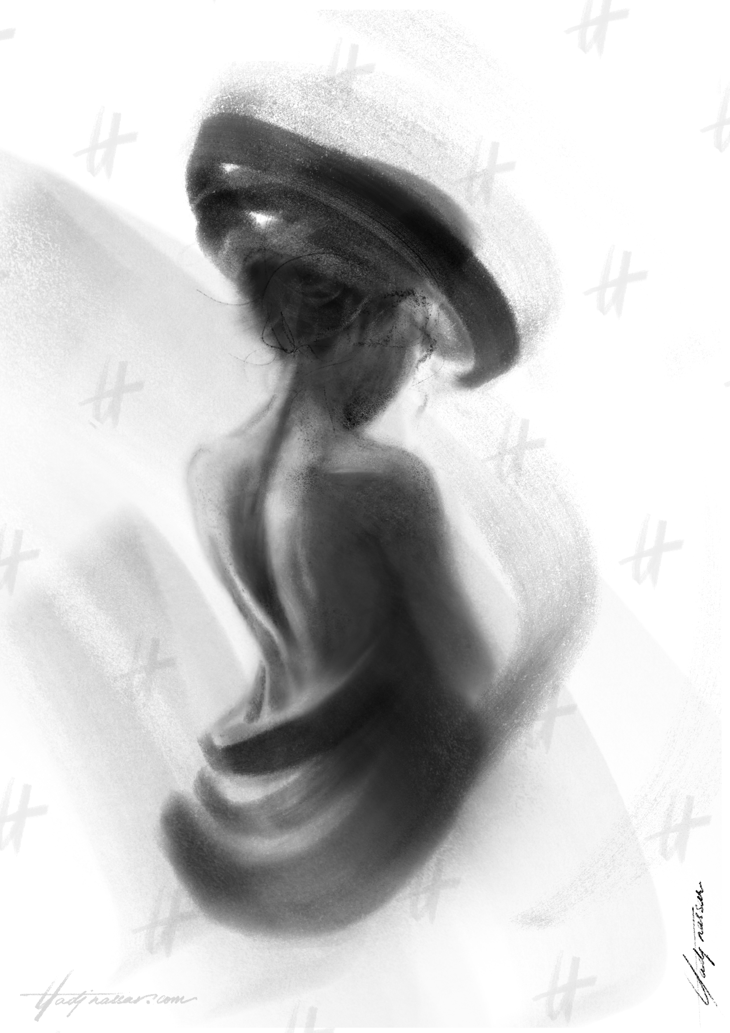 Woman in an couture hat