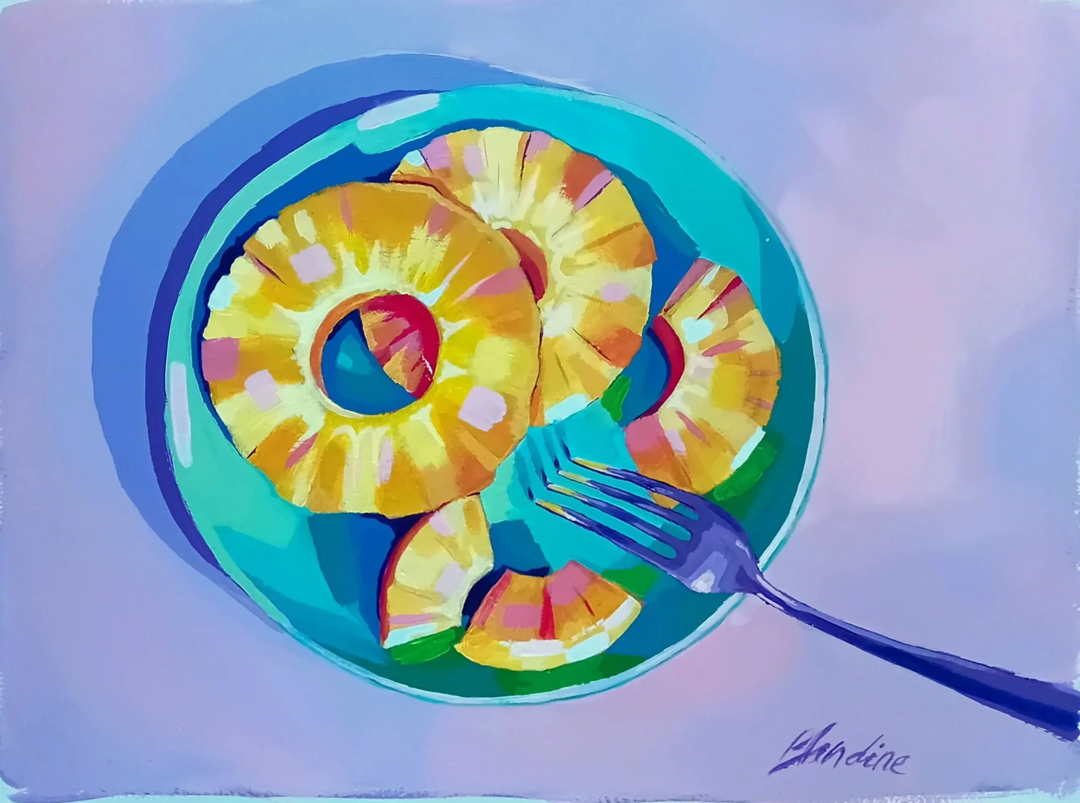 ananas dans assiette