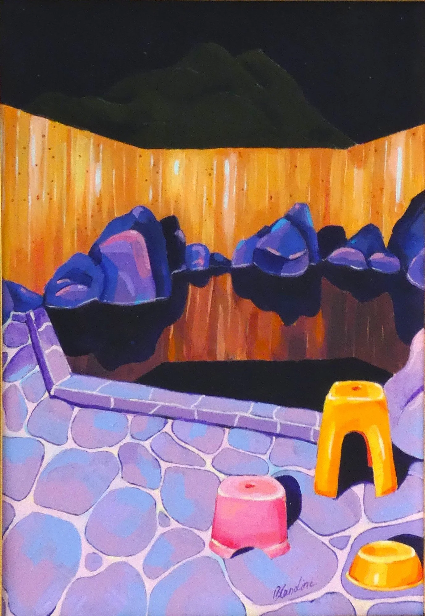 Onsen de nuit à Yufuin