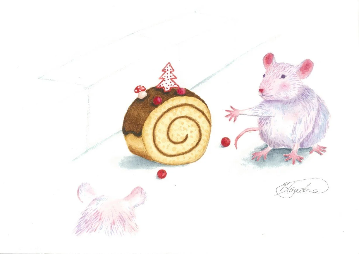 noël - rats et restes de bûche