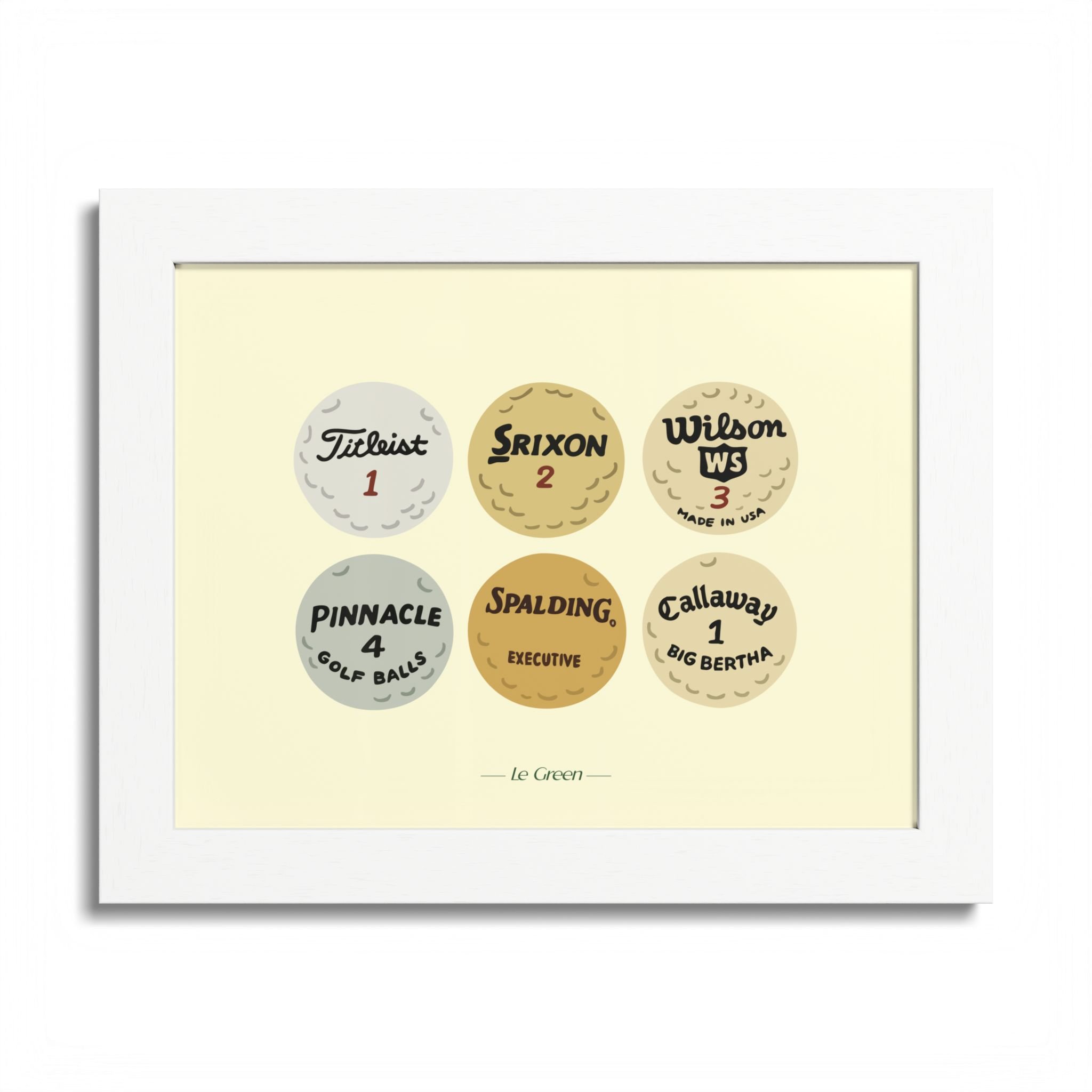 Vintage Golf Ball Framed Print