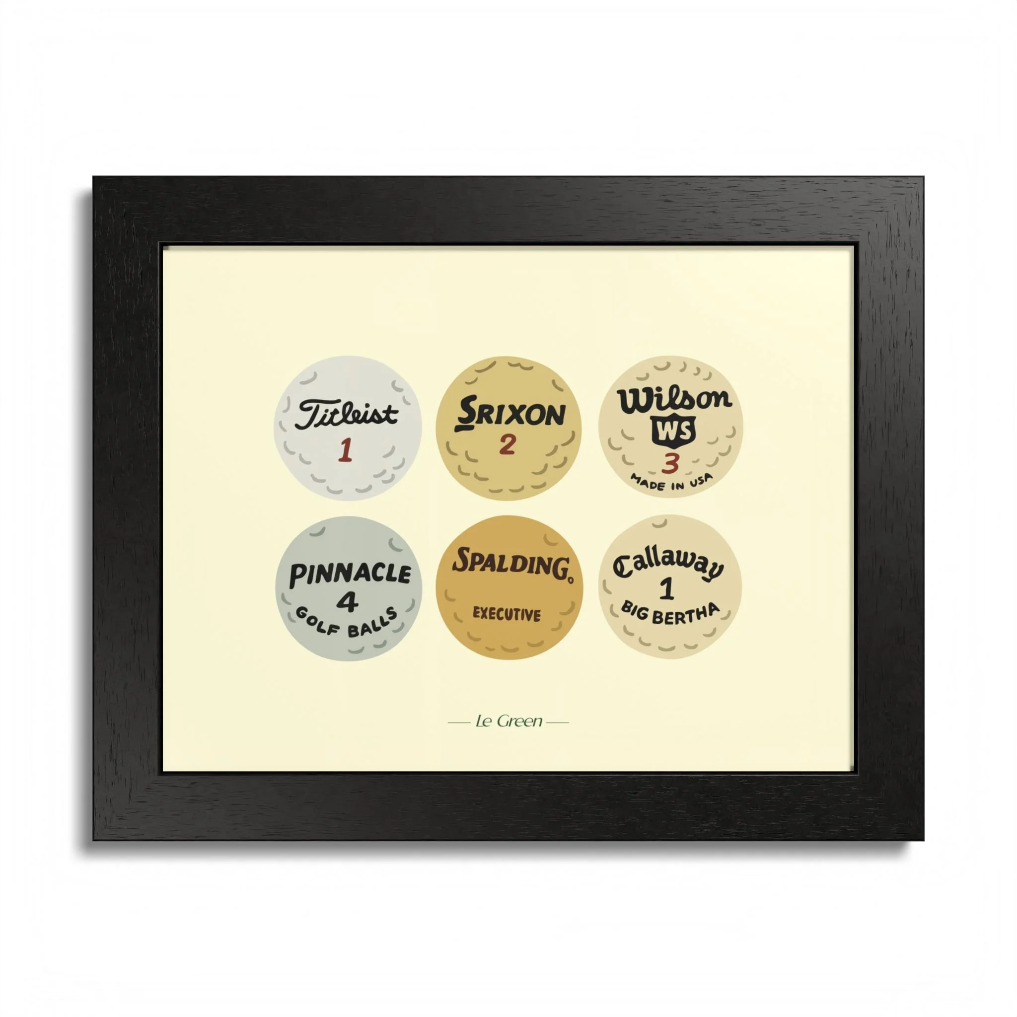Vintage Golf Ball Framed Print