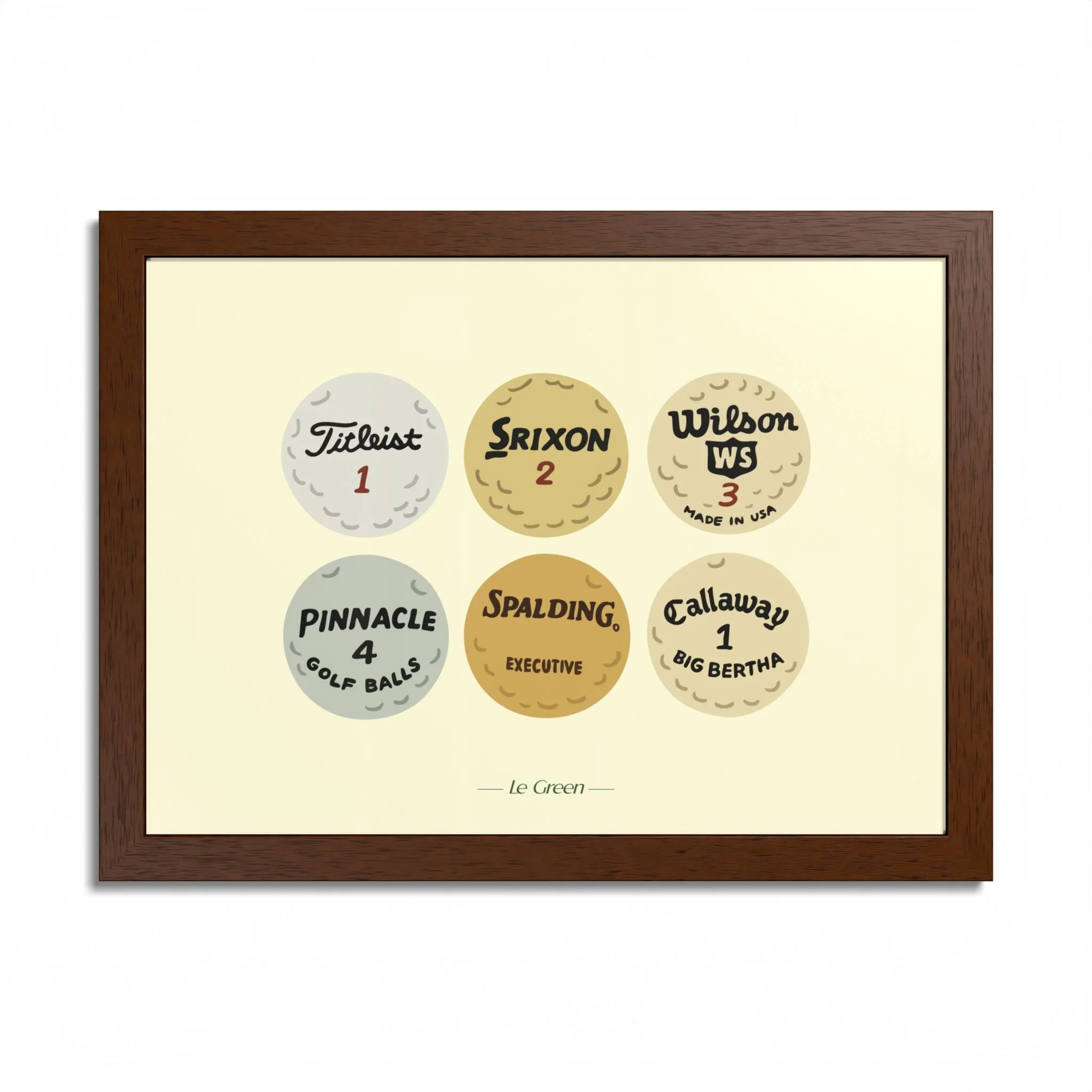 Vintage Golf Ball Framed Print