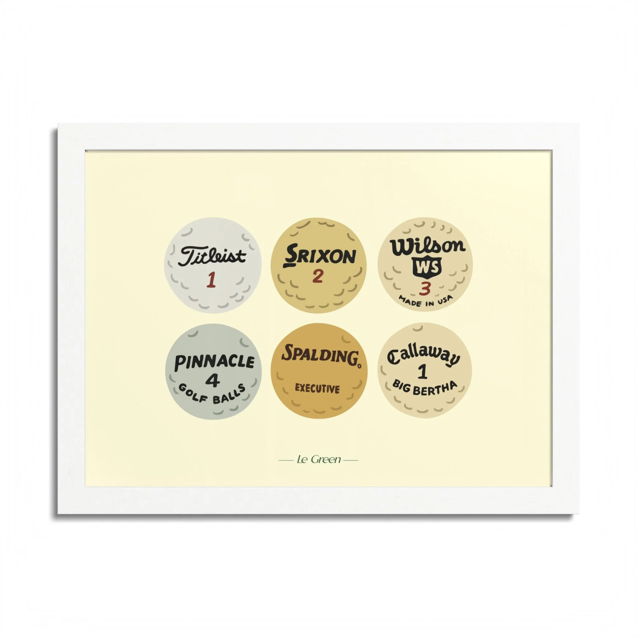 Vintage Golf Ball Framed Print