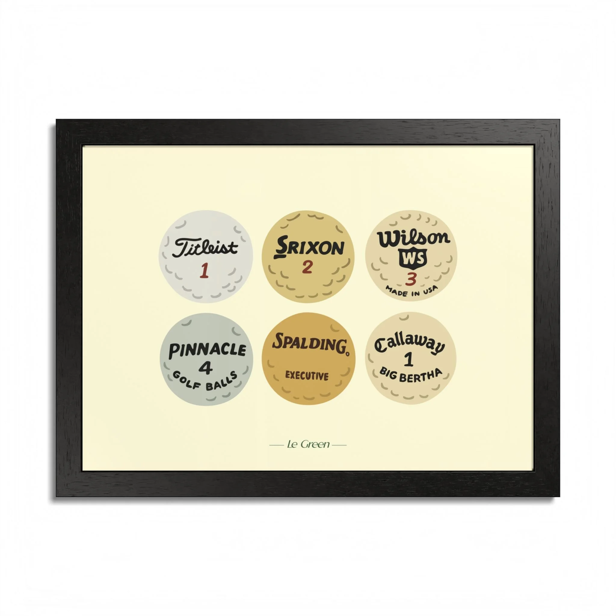 Vintage Golf Ball Framed Print