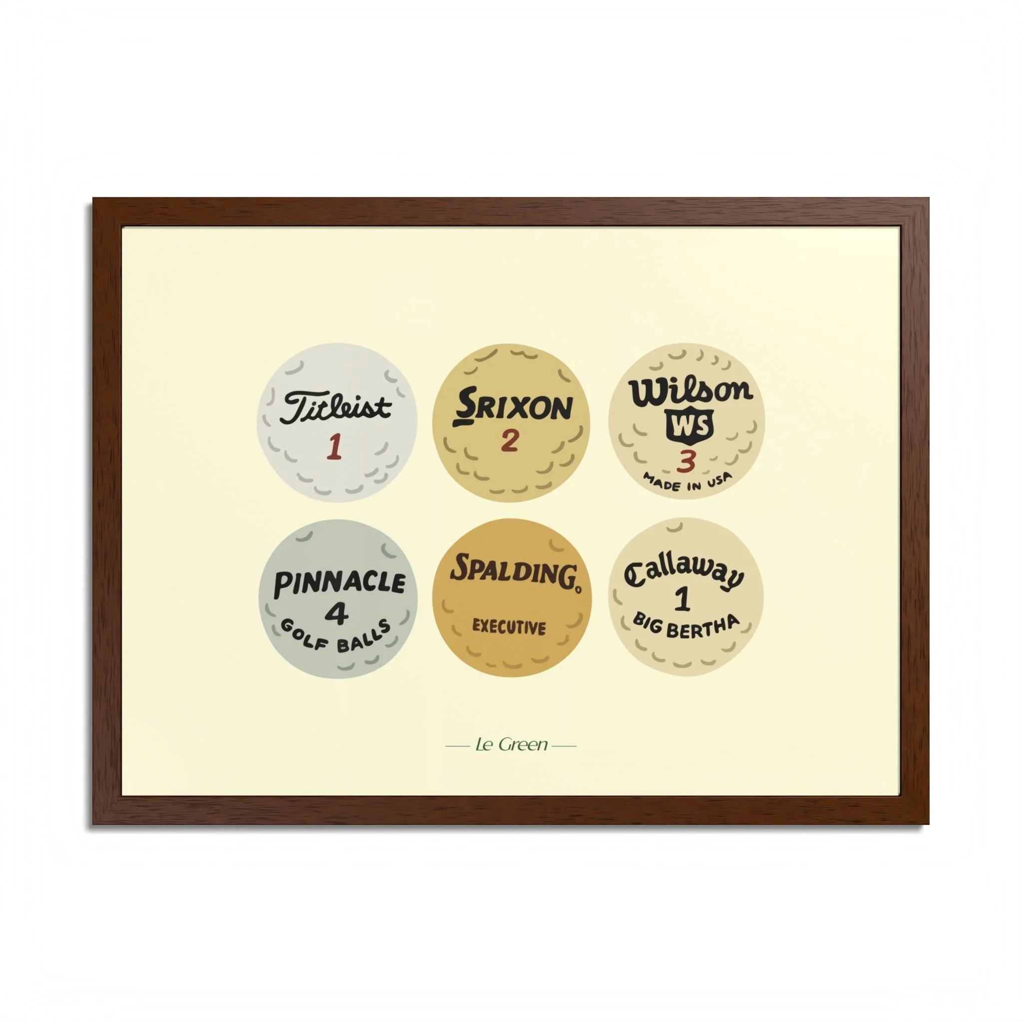 Vintage Golf Ball Framed Print