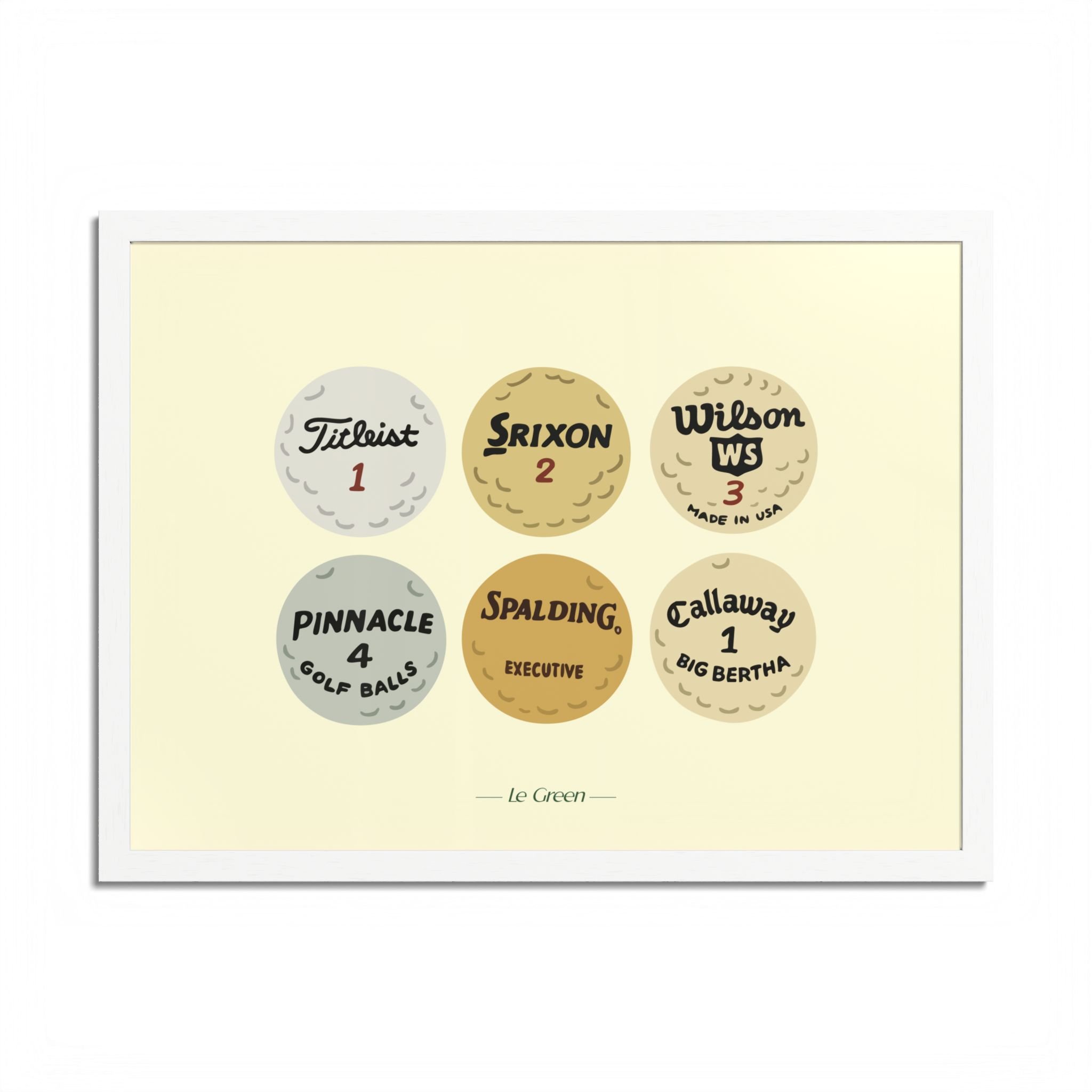 Vintage Golf Ball Framed Print