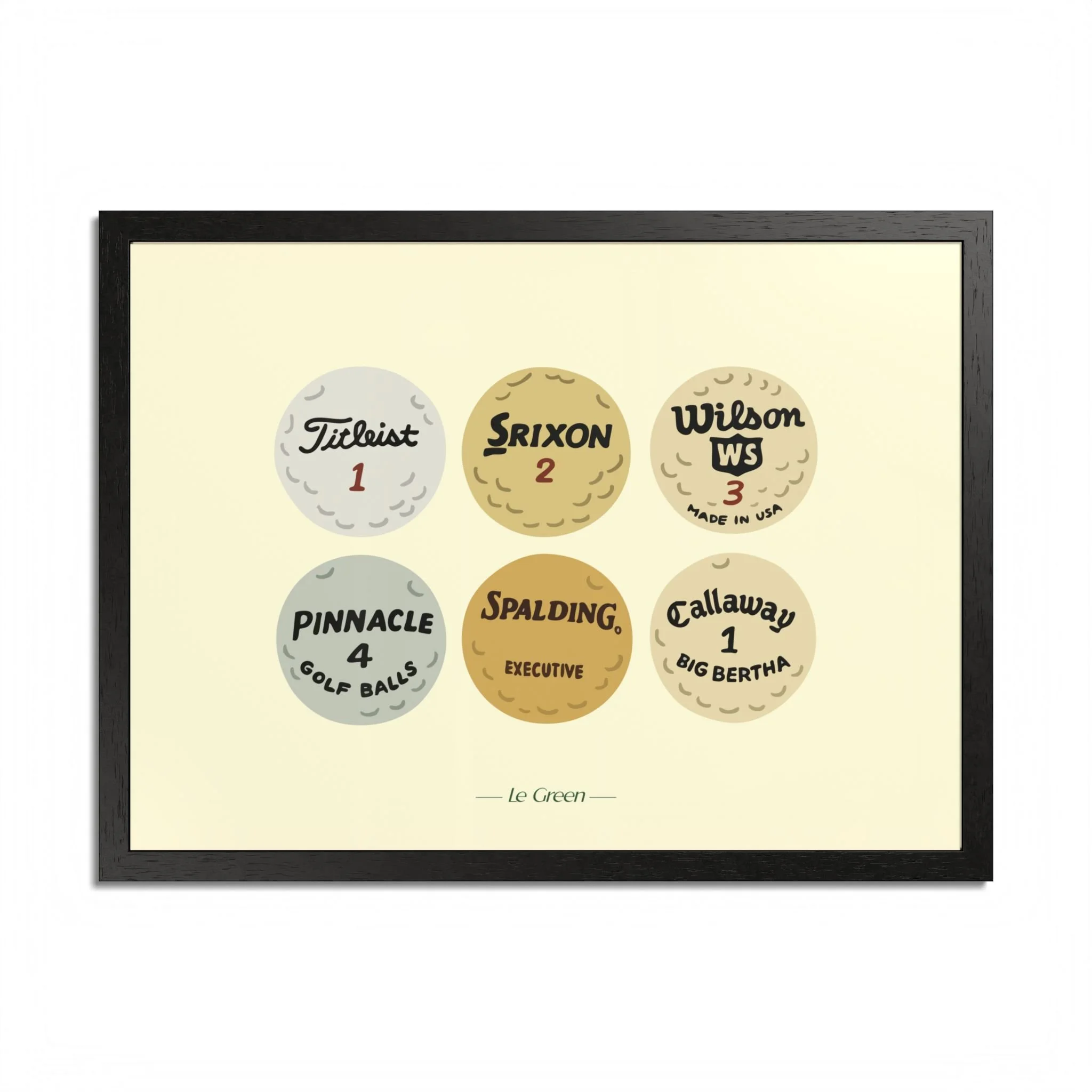 Vintage Golf Ball Framed Print