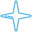 A blue airplane icon on a white background.