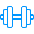Icon of a dumbbell representing fitness or exercise