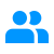 Icon of two people, representing a user or group.