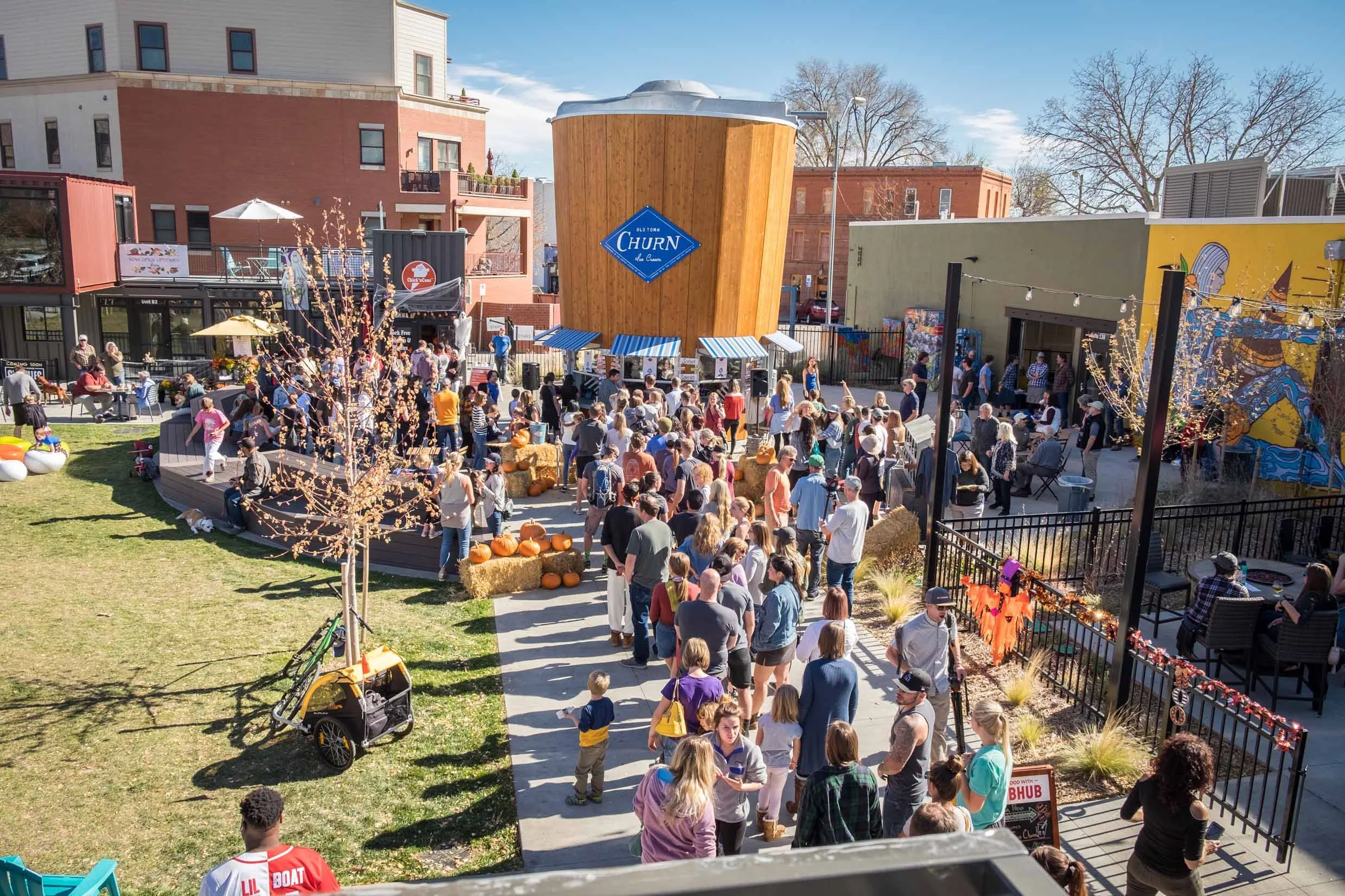 Churn ice cream shop grand opening