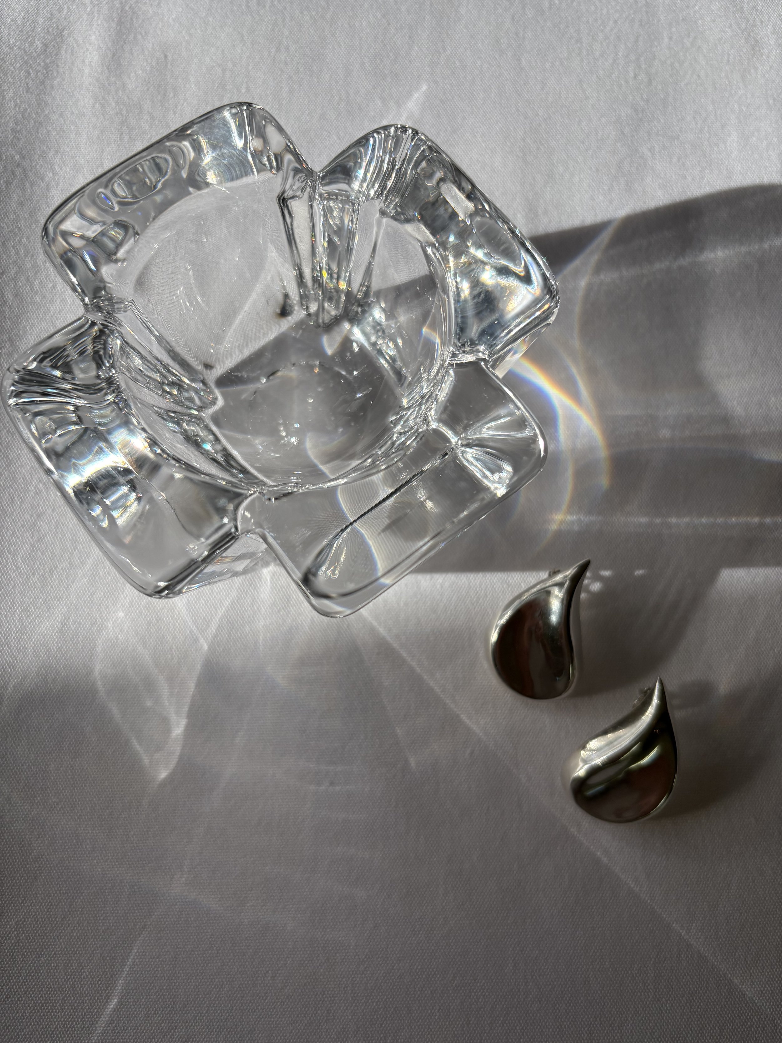 Vintage Swedish Orrefors Crystal Votive