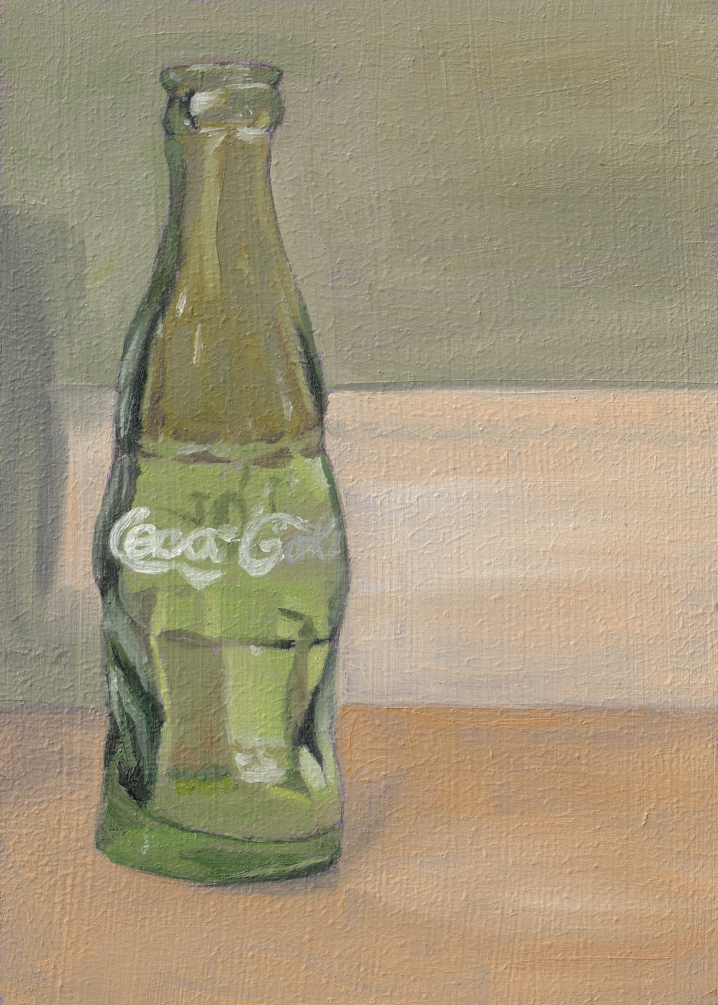 Vintage Coke Bottle Original Oil Painting