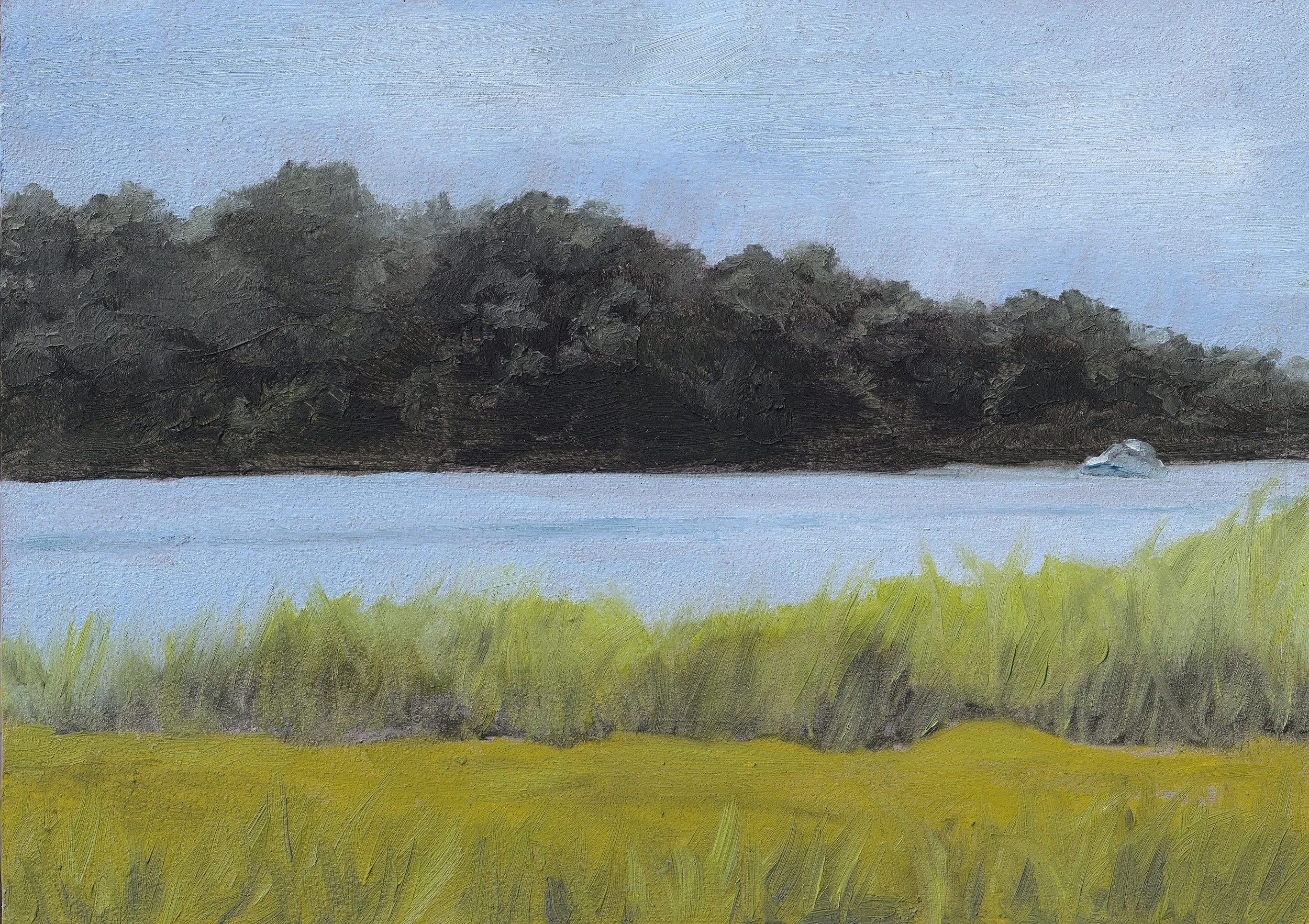 Original Boat Oil Painting