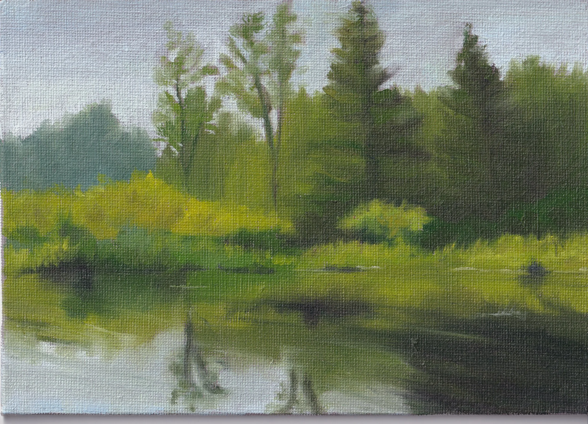 Camping Original Oil Painting