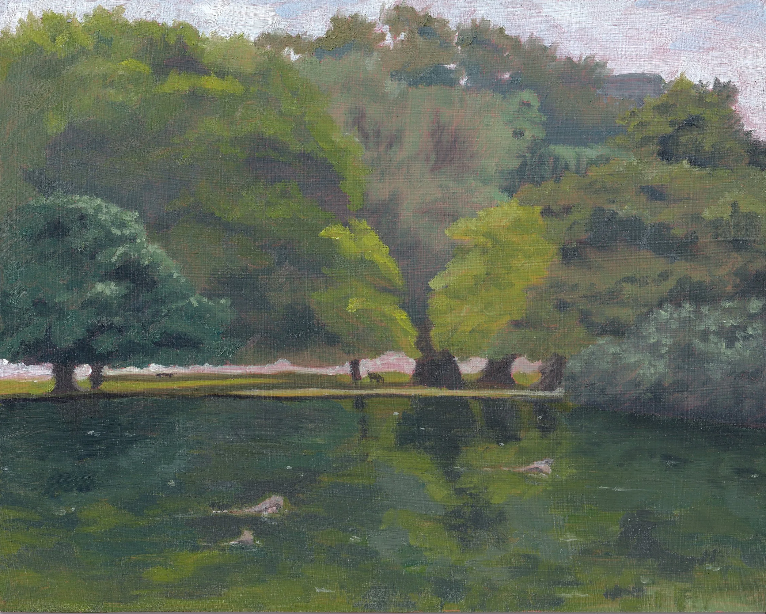 Boston Public Garden Original Oil Painting
