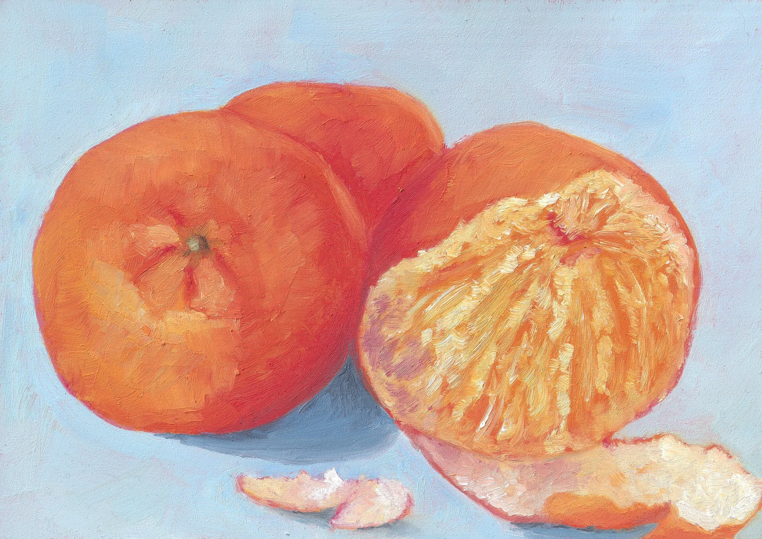 Mandarin Oranges Original Oil Painting