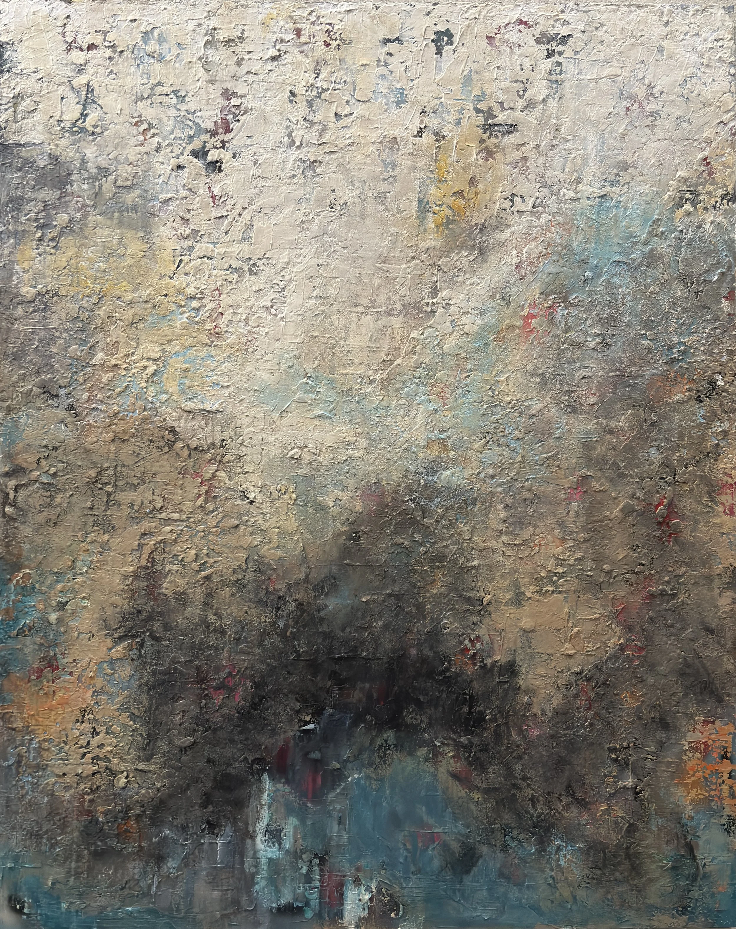 Held Ground  Surface Series  Acrylic, spray paint and mixed media on canvas  Size: 60”×48”  Price: $6,000