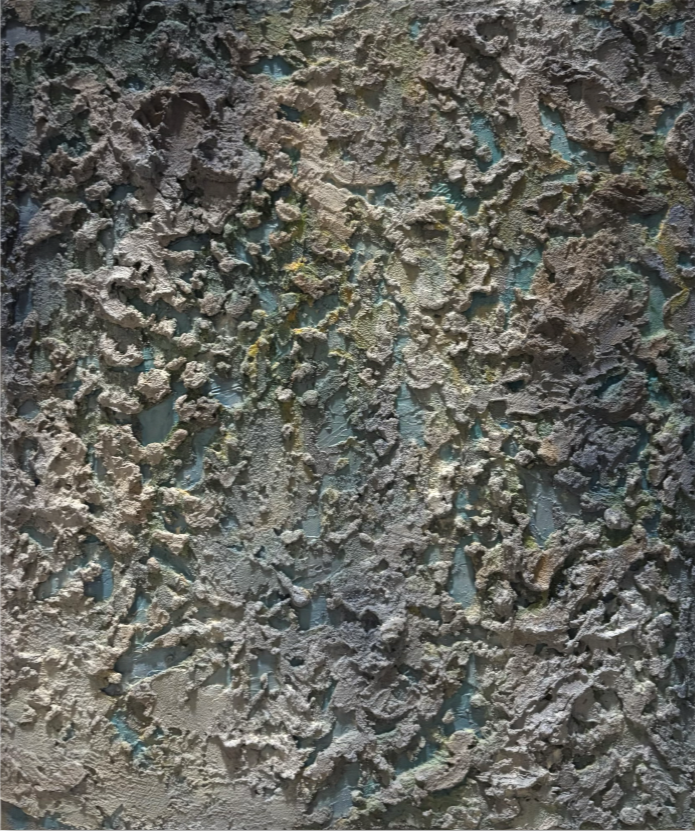 What Remains  Surface Series  Acrylic and cementitious mixed media on canvas  Size: 24”x20”  Price: $1000