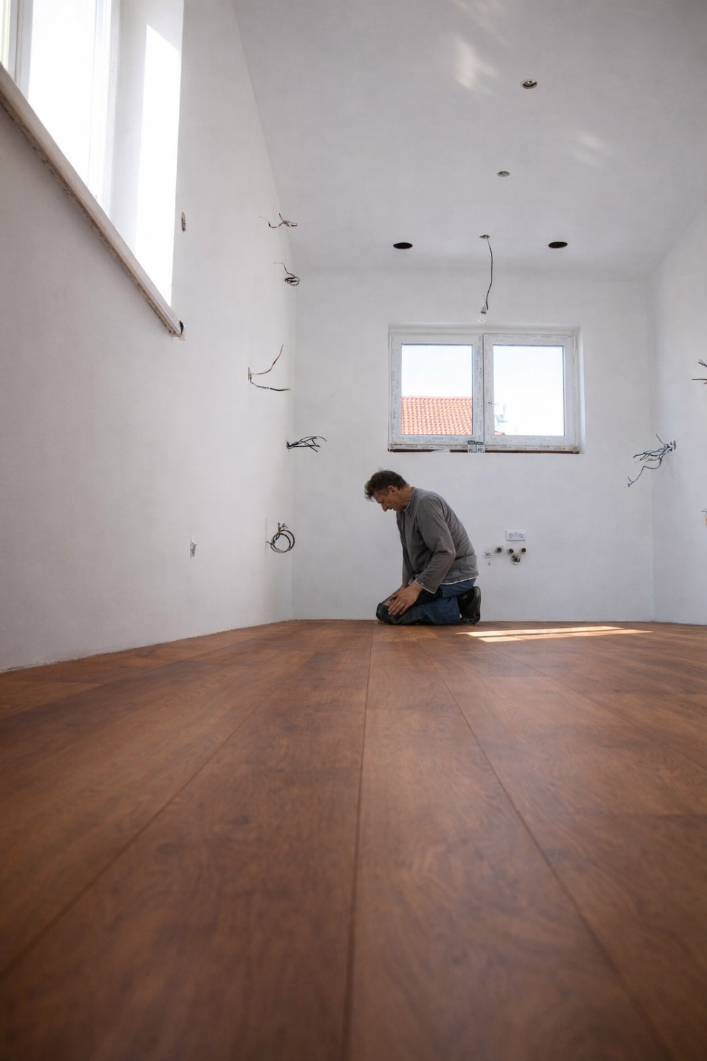 Laminate flooring replacement project completed in a Napa Valley home.